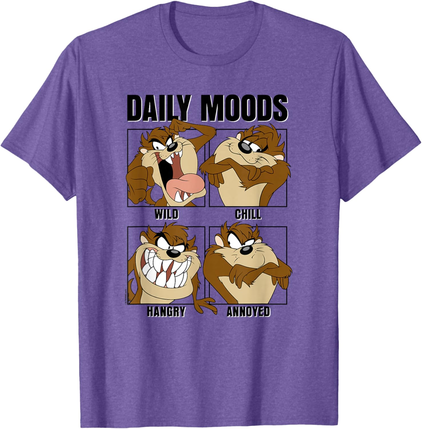 Looney Tunes Tazmanian Devil Daily Moods Panel T-Shirt for Fun Lovers - 11