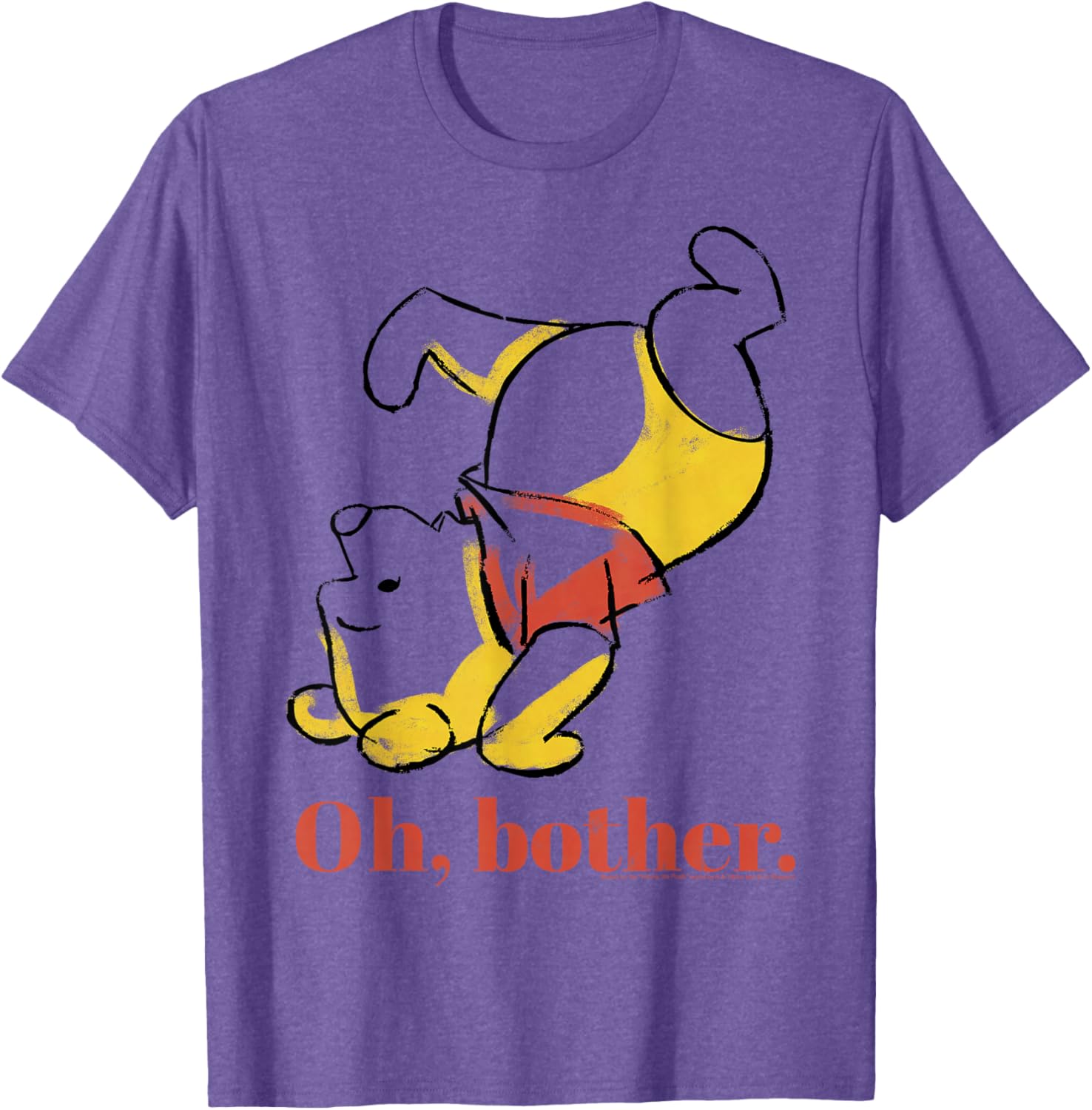 Cute Disney Winnie The Pooh Oh Bother Sketch T-Shirt for Kids and Adults - 2