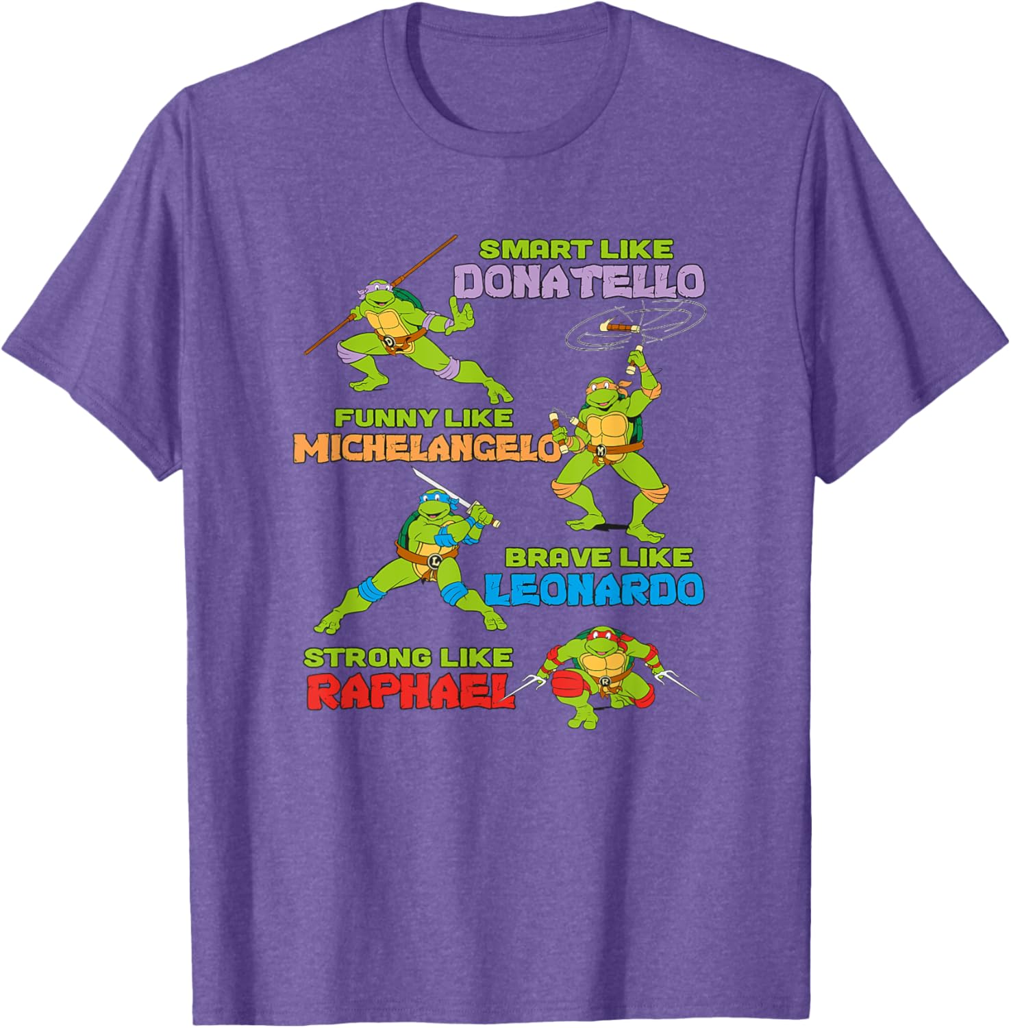 Mademark Teenage Mutant Ninja Turtles Smart Funny Brave Strong T-Shirt - 18