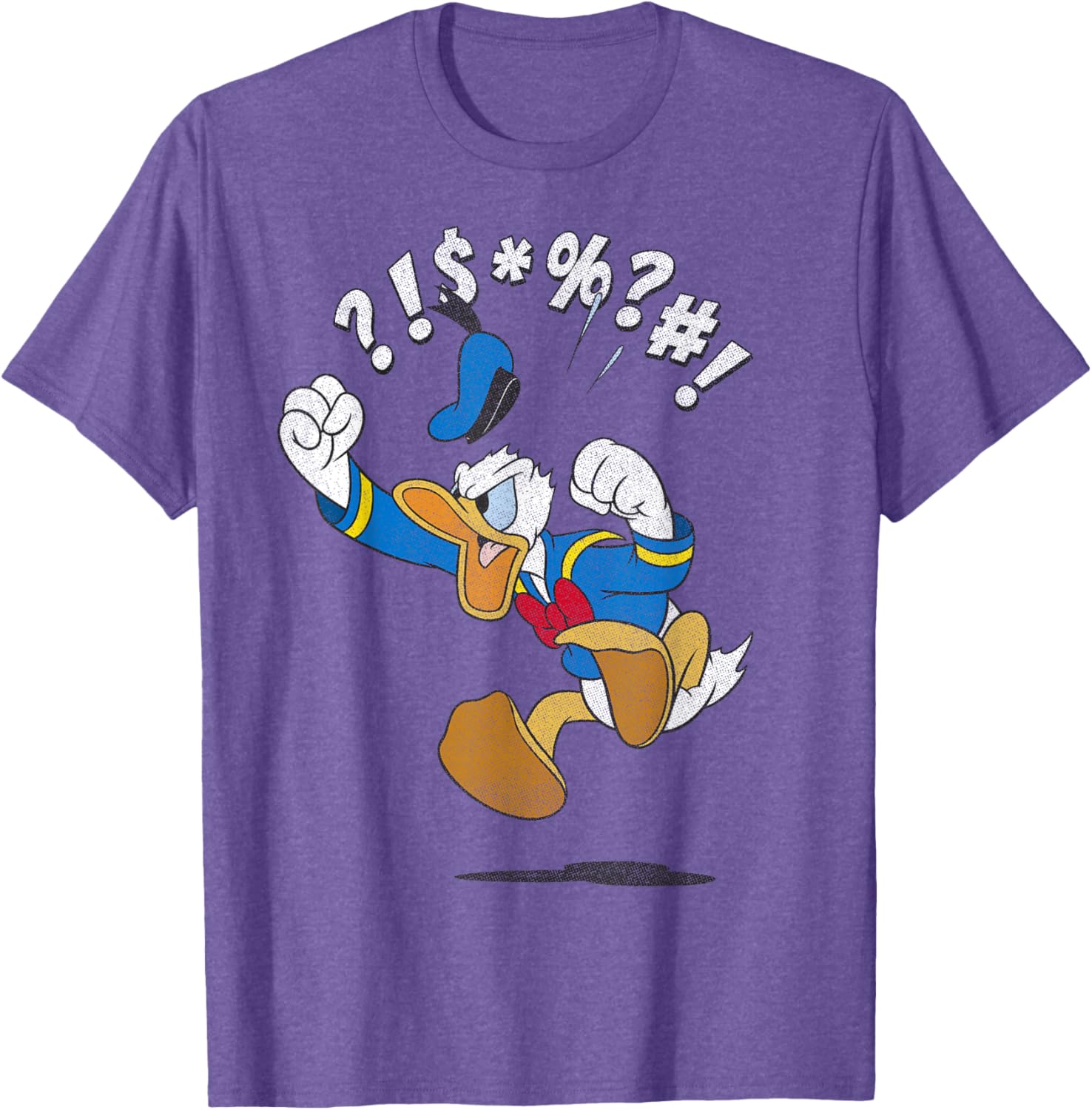 Vintage Donald Duck Angry Jump T-Shirt featuring Disney Mickey and Friends - 1