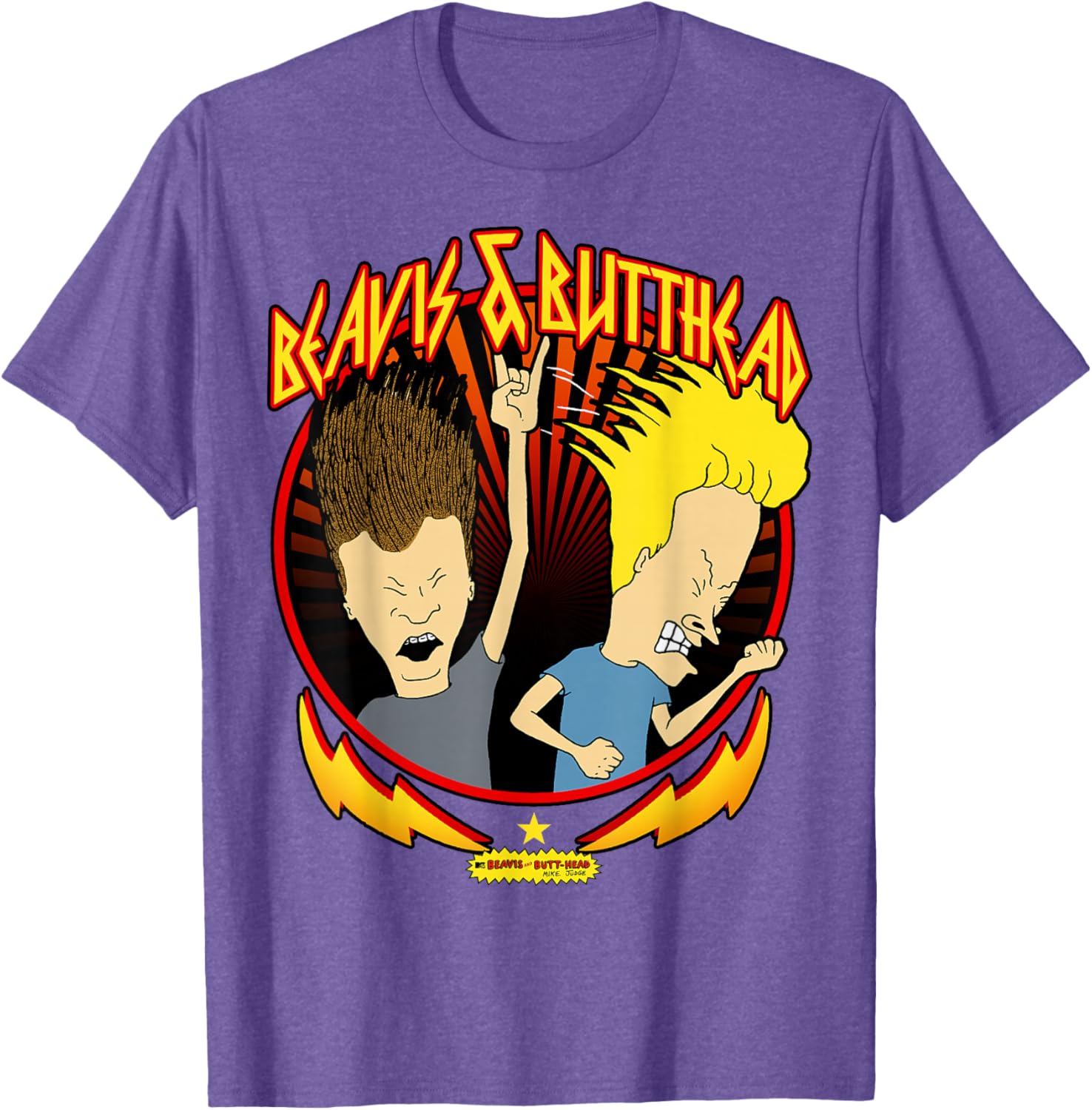 Beavis and Butt-Head Metal Colors Rock Out Graphic T-Shirt for Fans - 3