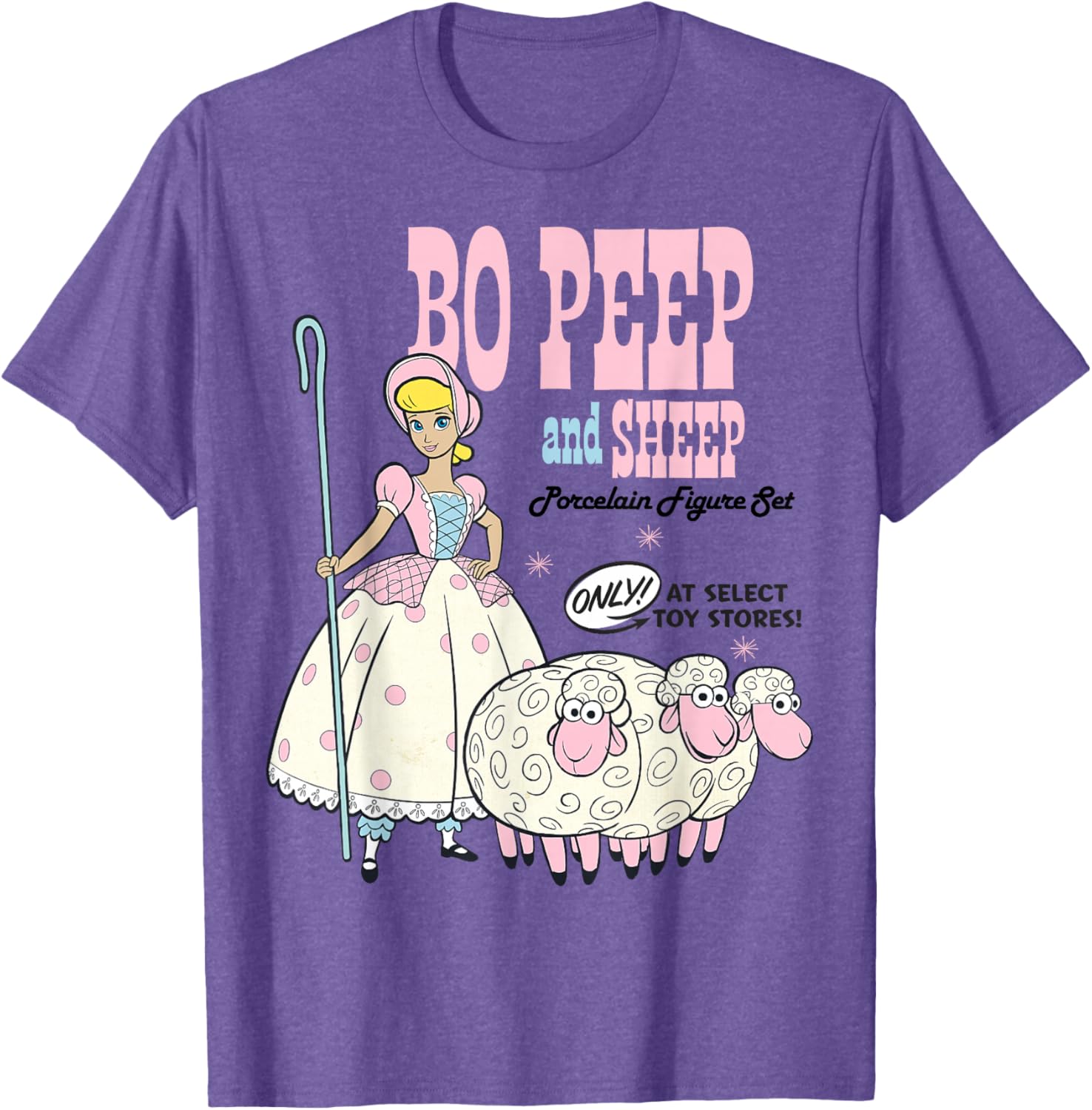 Disney Pixar Toy Story 4 Bo Peep T-Shirt Cute Sheep Graphic Tee - 7