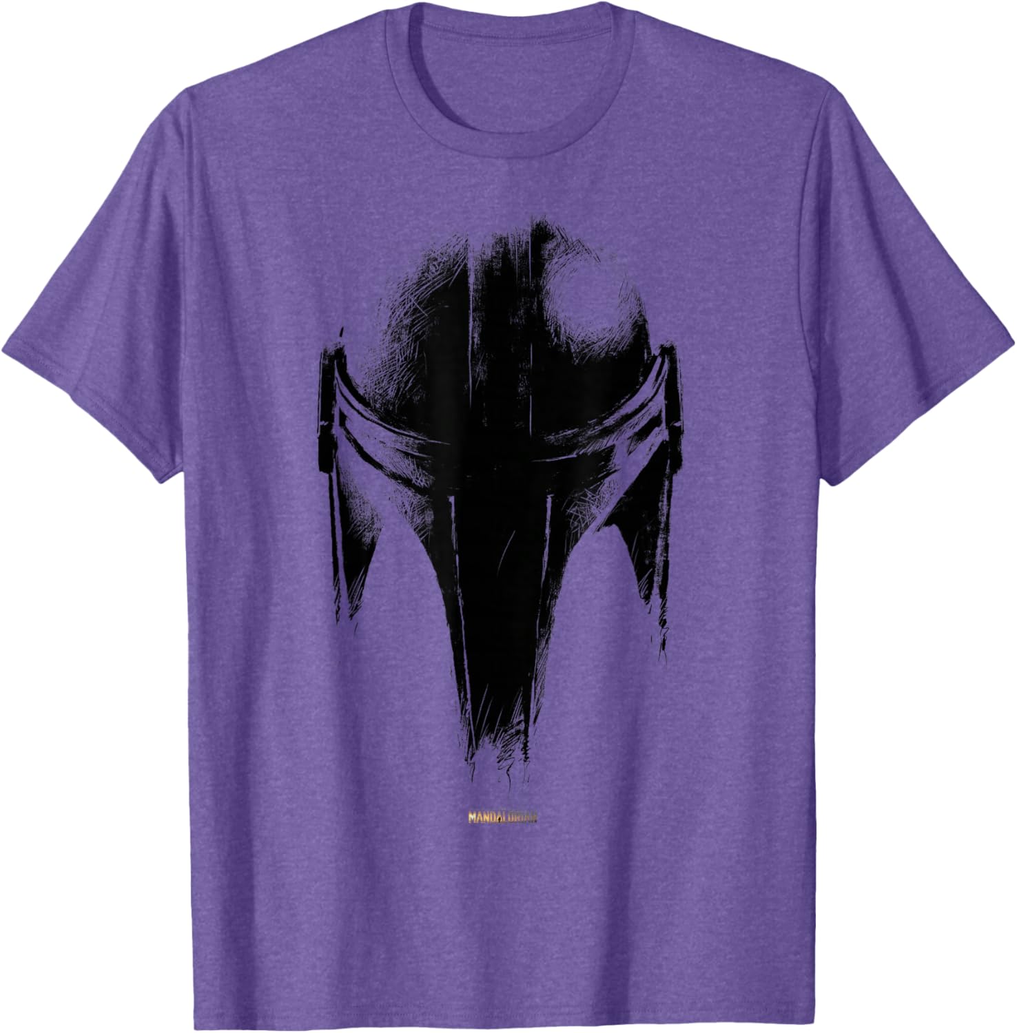 Star Wars The Mandalorian Dark Helmet Sketched T-Shirt for Fans - 8
