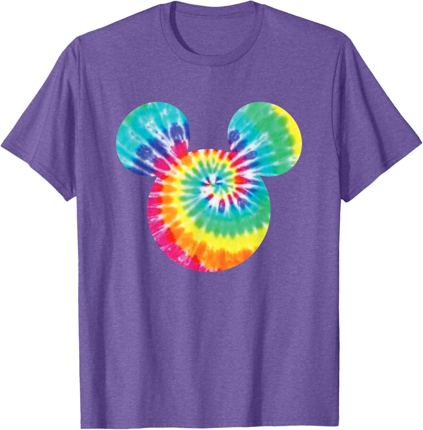 Disney Mickey Mouse Rainbow Tie-Dye Short Sleeve T-Shirt for Fun Style - 9