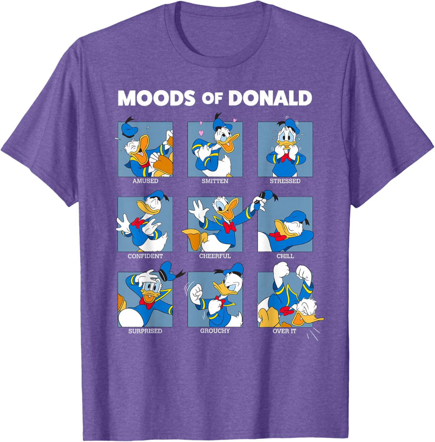 Mickey Mouse Donald Duck Mood Short Sleeve T-Shirt for Kids and Adults - 4