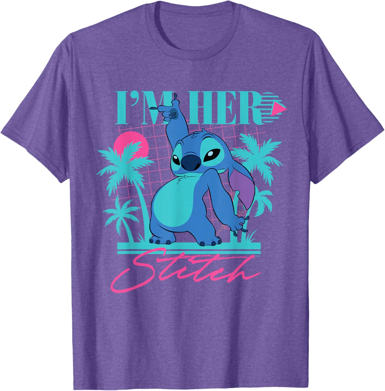 Disney Stitch Retro 90s Couples Matching I'm Her Stitch T-Shirt for Fun Love - 10
