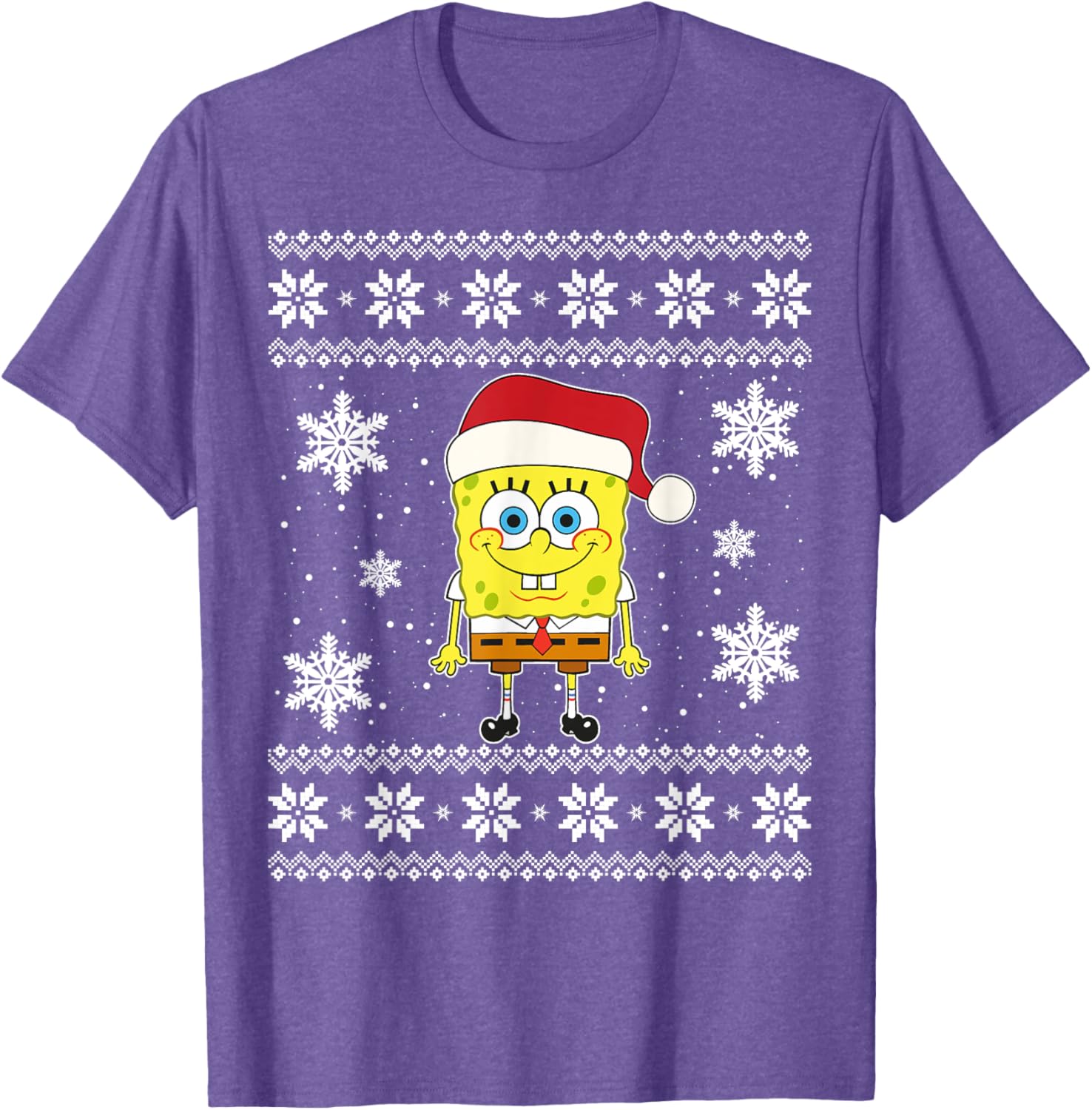 Mademark SpongeBob SquarePants Holiday Christmas Graphic T-Shirt for Fun - 10