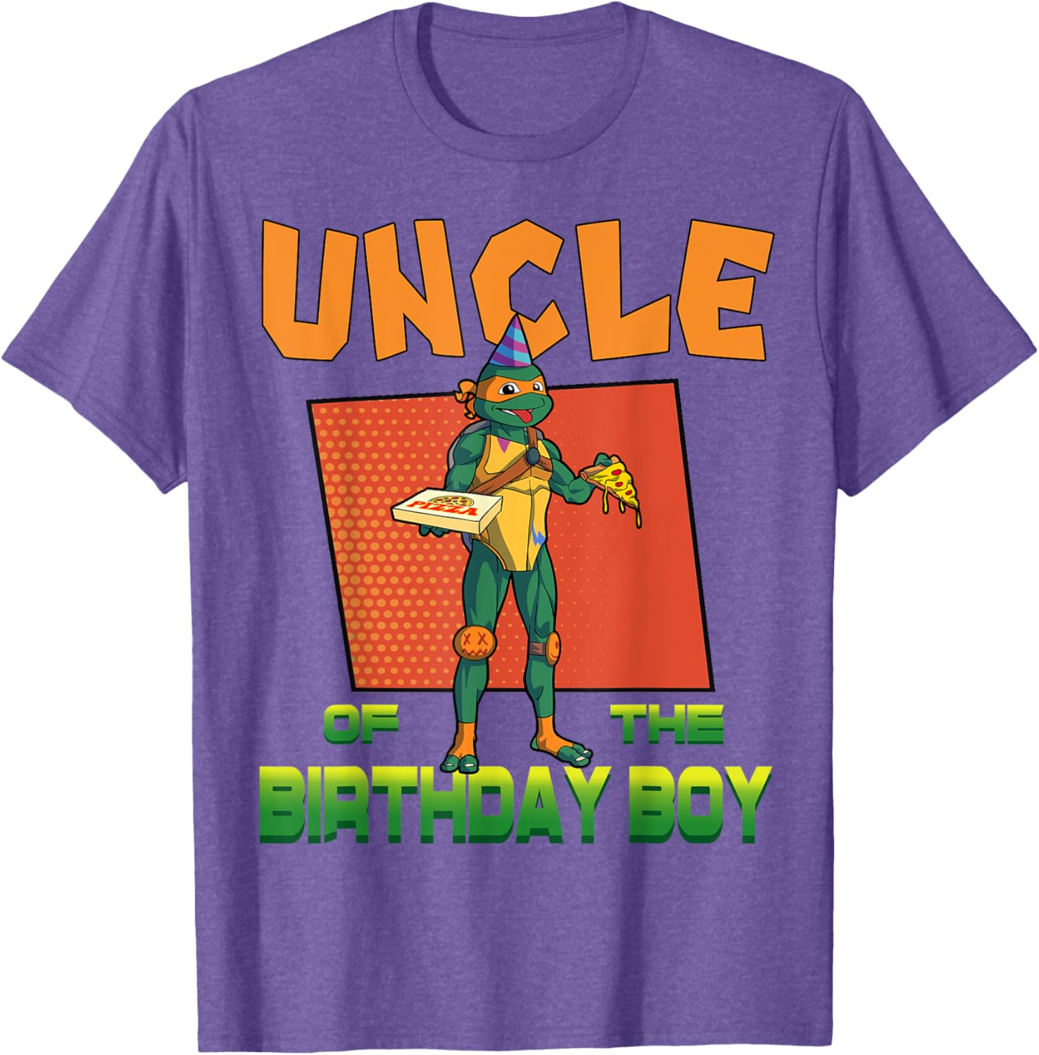 Mikey Uncle of the Birthday Boy Pizza Party T-Shirt - TMNT Fun Apparel - 14