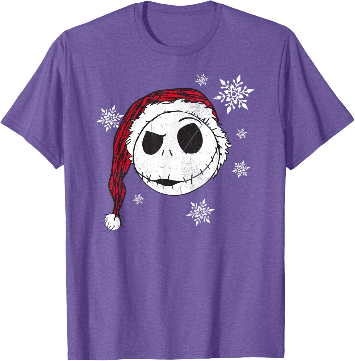 Disney Nightmare Before Christmas Holiday Snowflake Short Sleeve Tee - 8