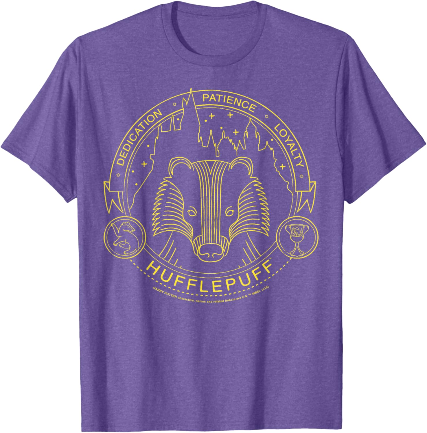 Harry Potter Hufflepuff Symbol Line Art T-Shirt for Fans and Collectors - 10