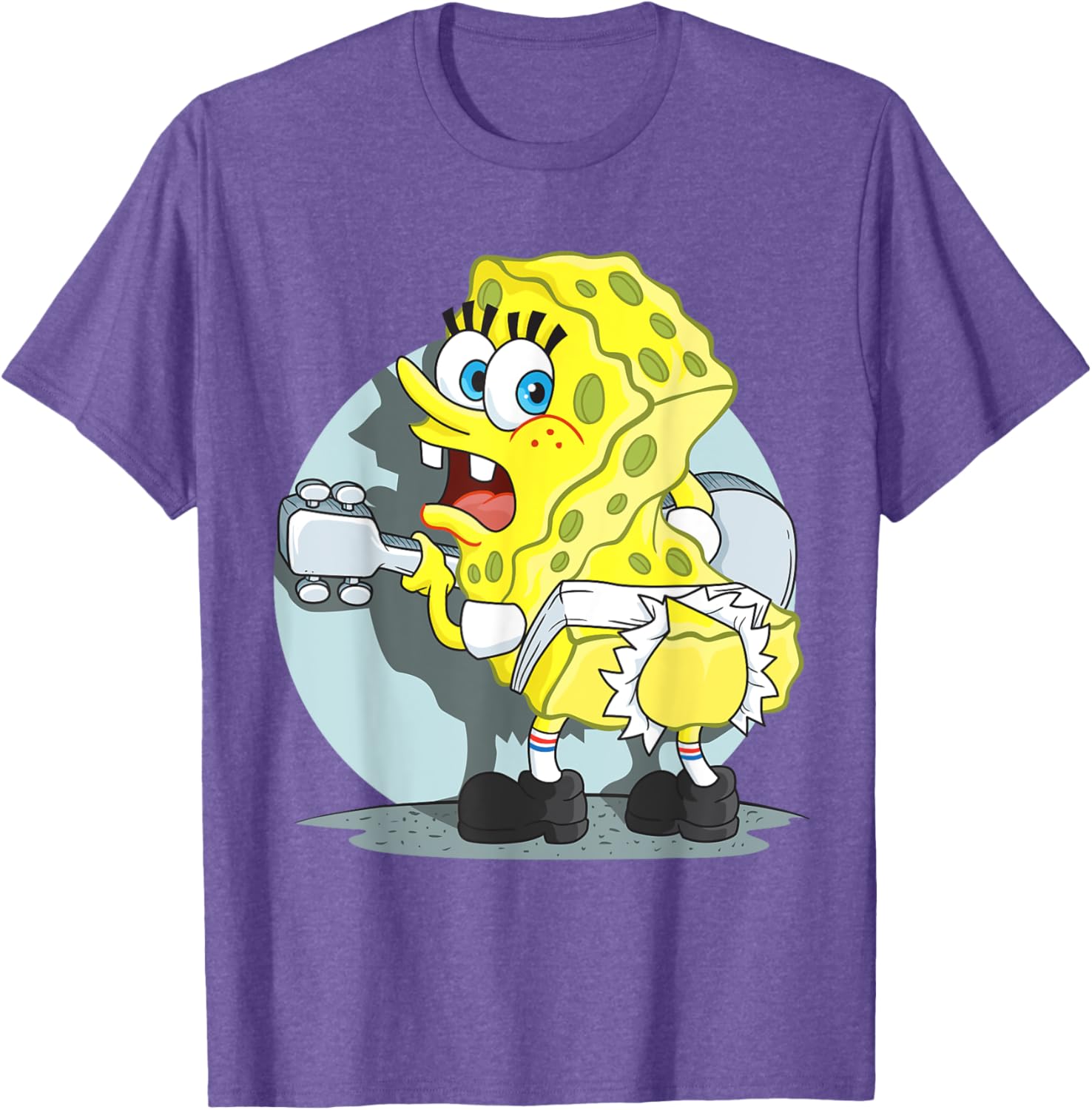 Mademark SpongeBob Ripped Pants T-Shirt Fun Clothing for Fans - 6