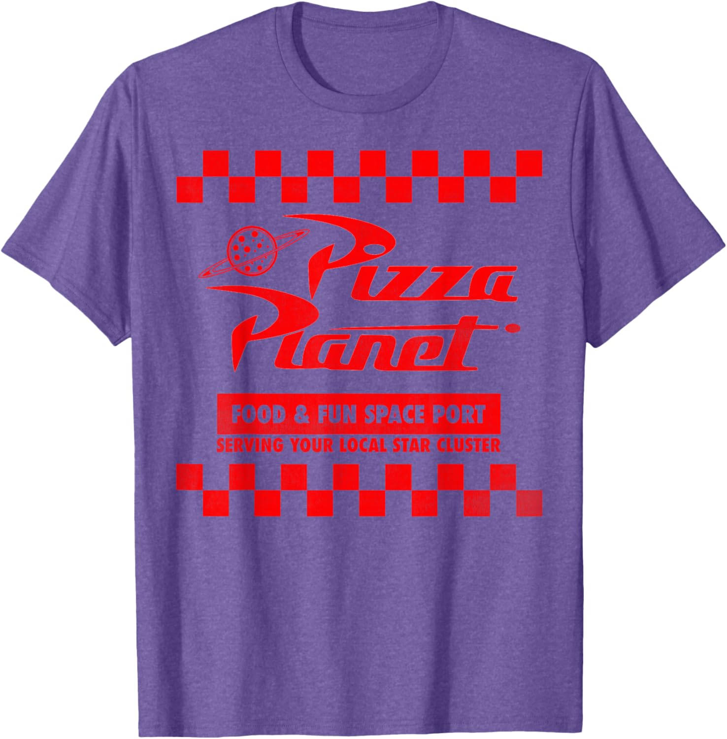 Disney Pixar Toy Story Pizza Planet Checkered Logo T-Shirt for Kids - 8