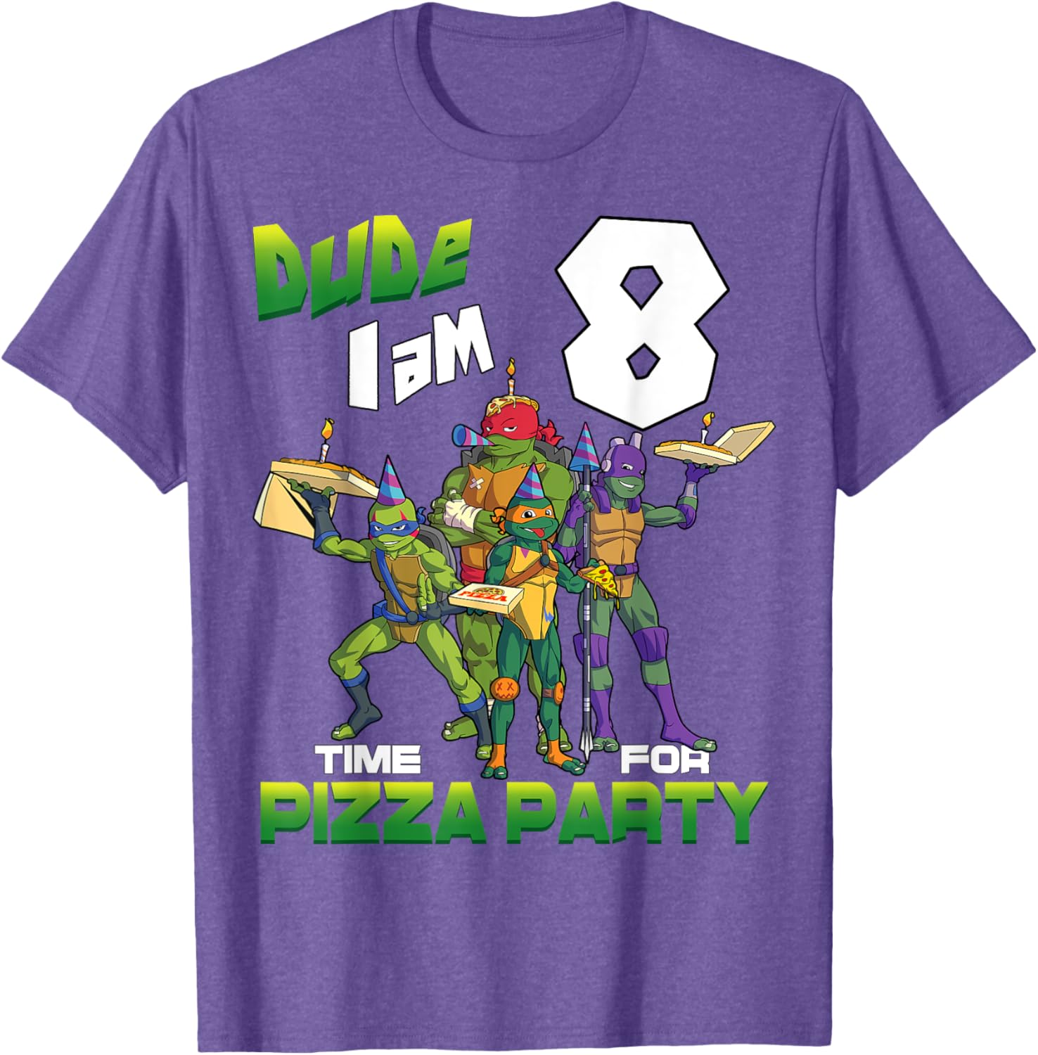 Mademark Teenage Mutant Ninja Turtles Pizza Party T-Shirt for Kids - 12