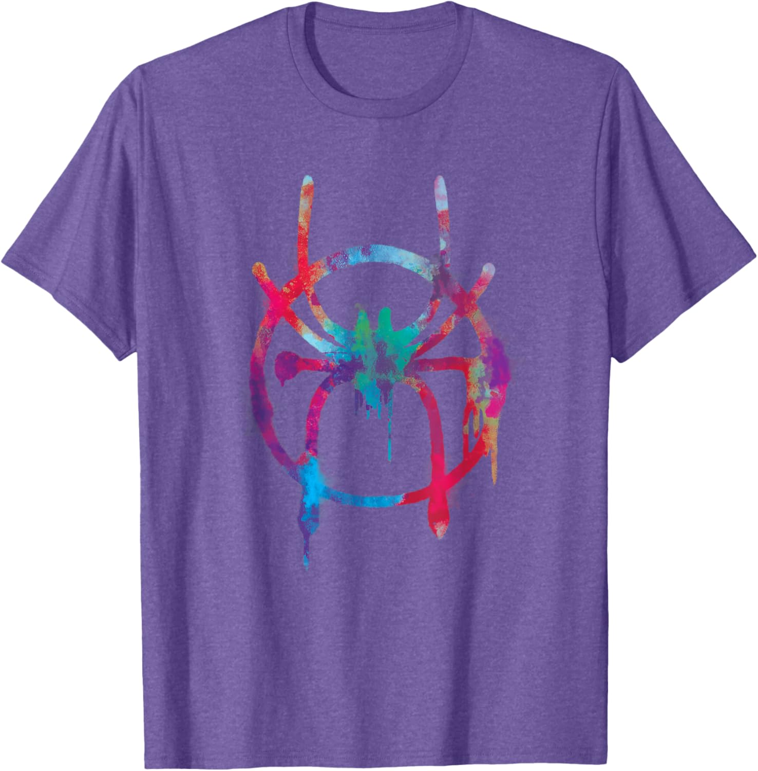 Marvel Spider-Man Into the Spider-Verse Rainbow Icon T-Shirt for Fans - 3