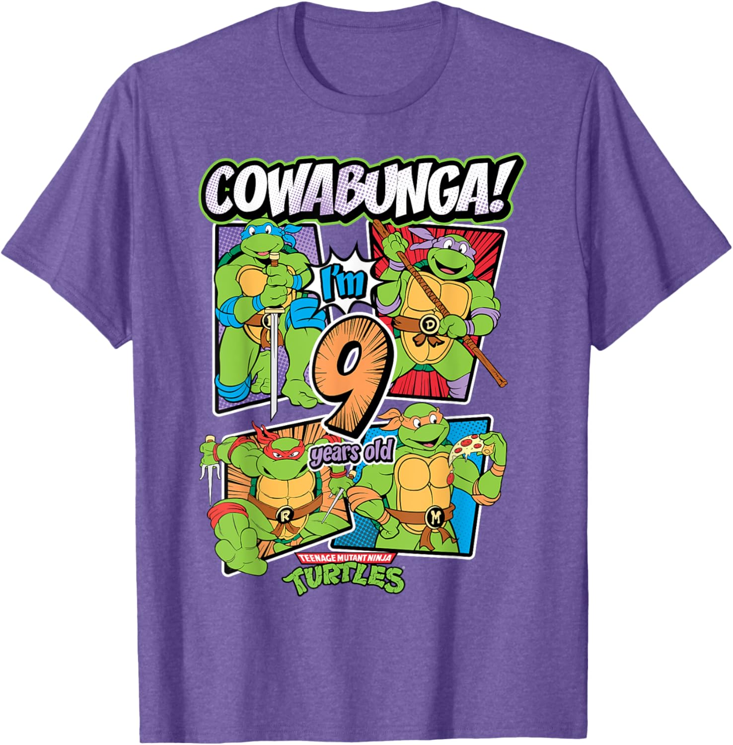 Mademark Teenage Mutant Ninja Turtles Cowabunga 9th Birthday T-Shirt - 6