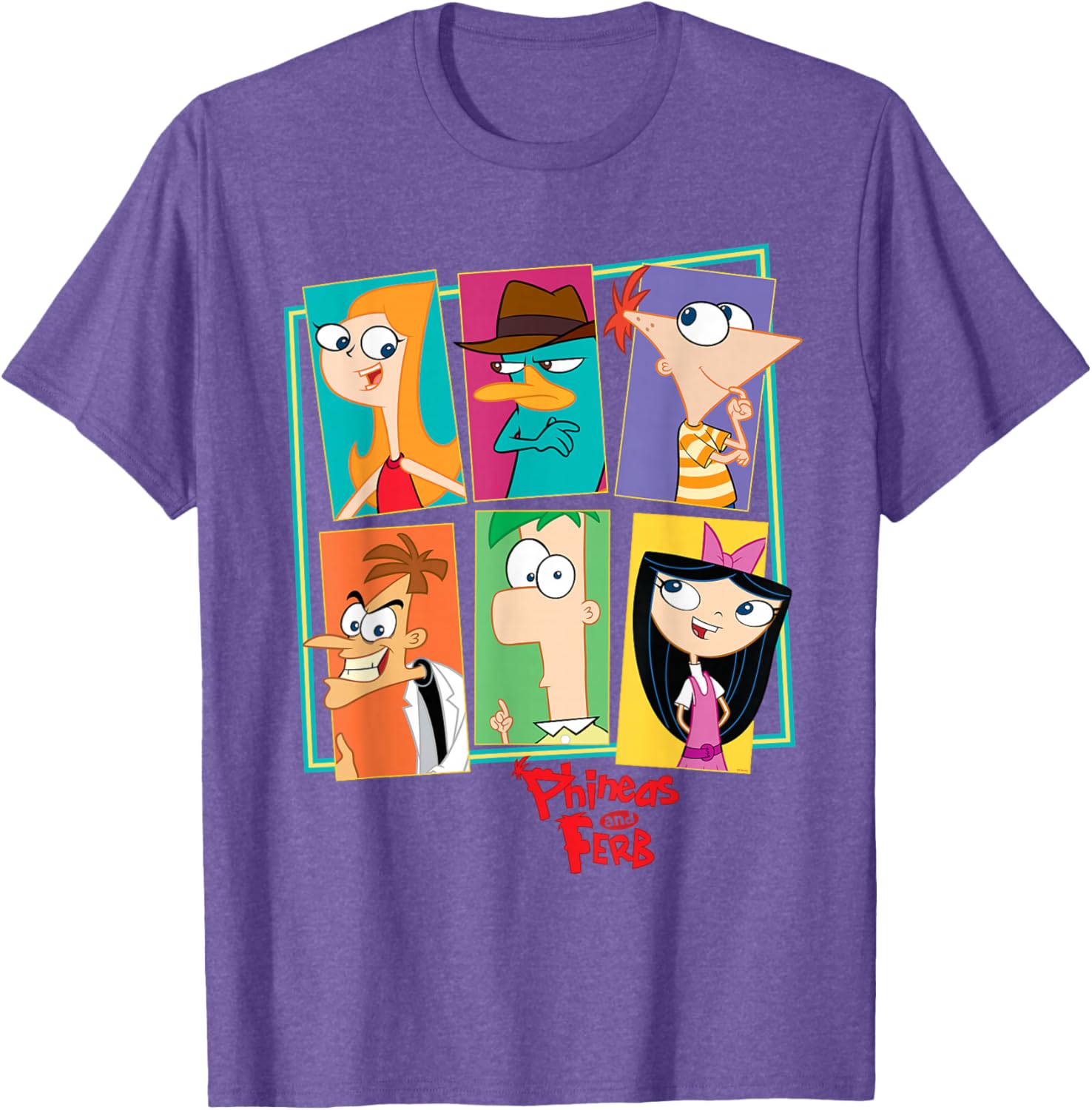Phineas and Ferb Character Collage T-Shirt for Fun Disney Fans - 23