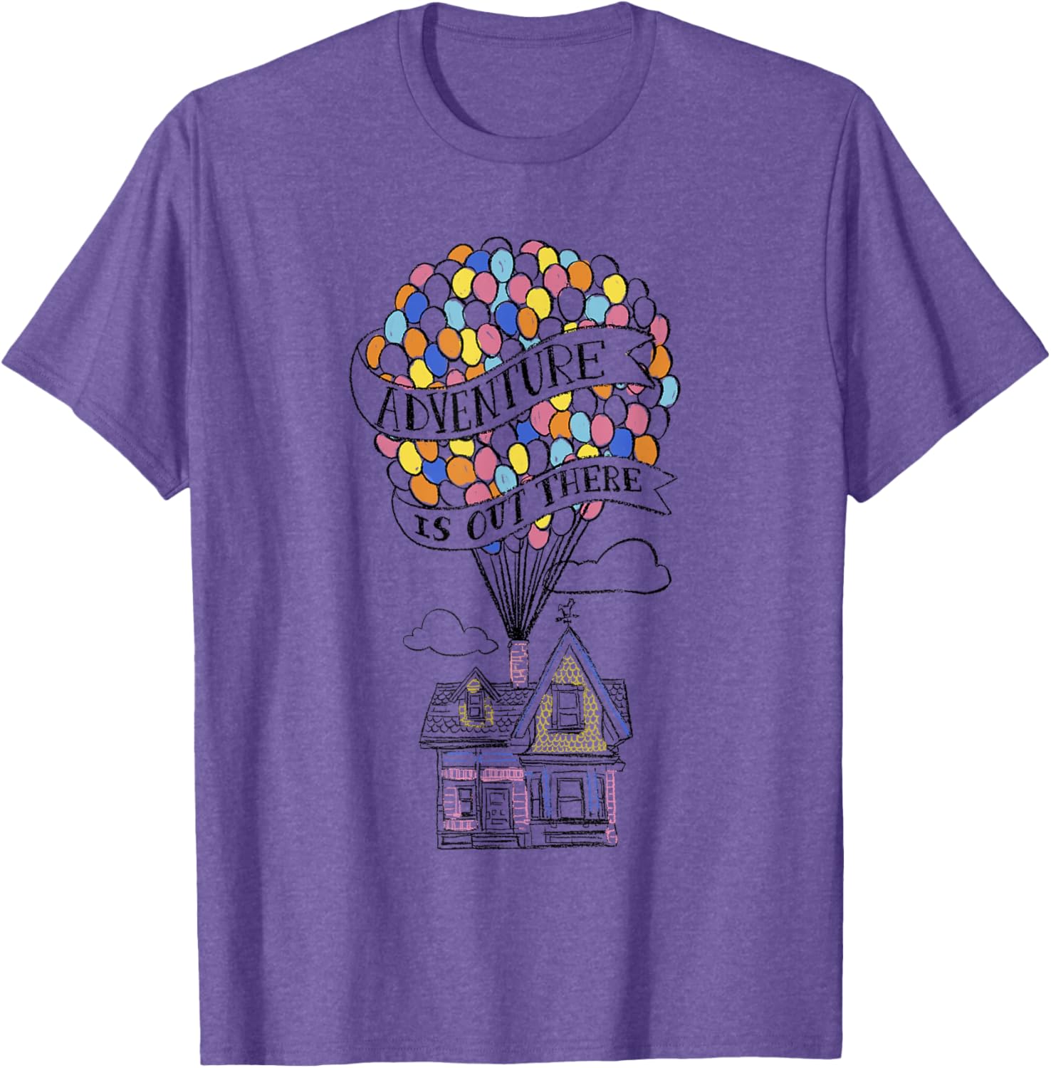 Disney Pixar Up Adventure Is Out There Flying House T-Shirt for Fans - 3