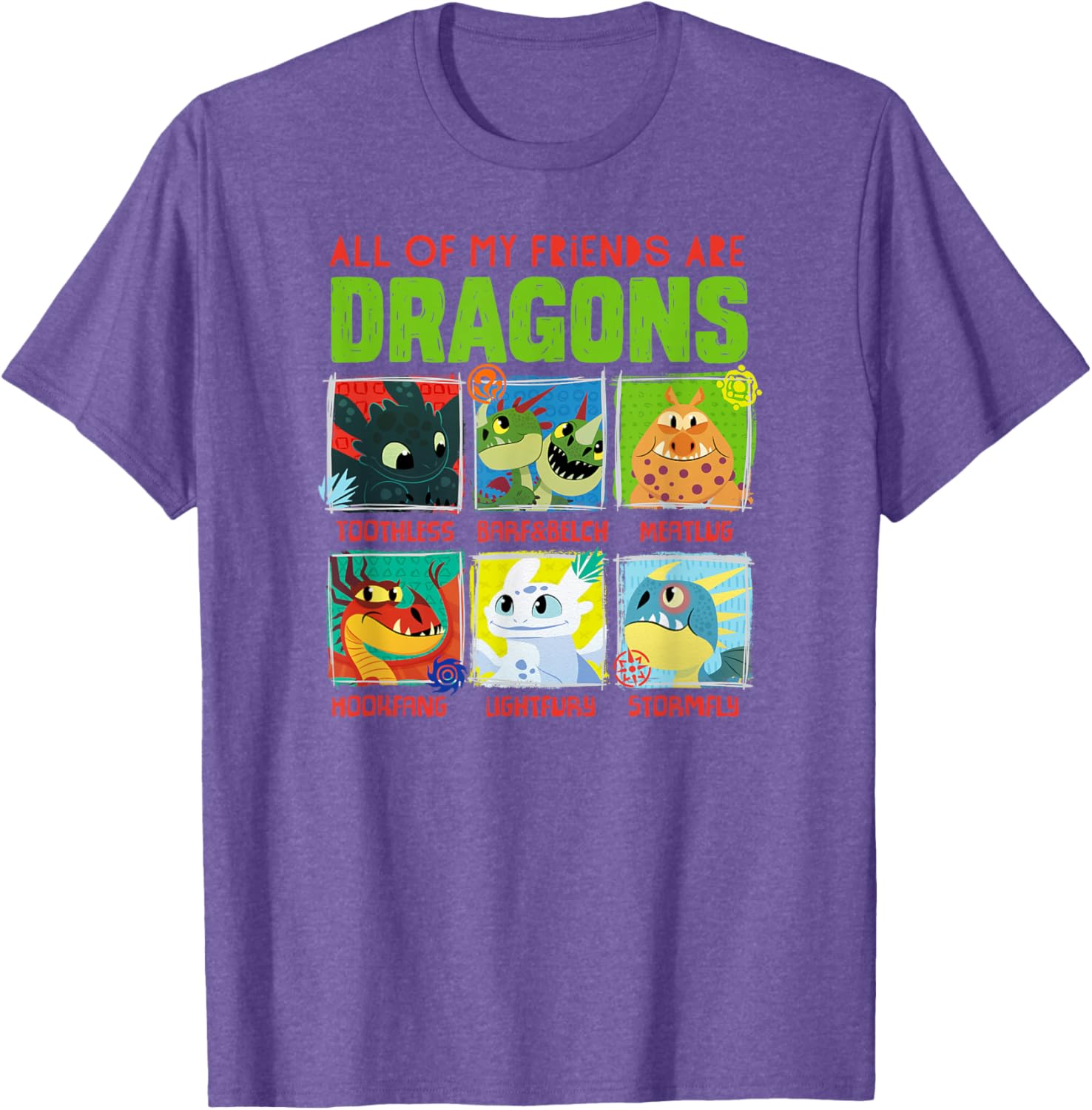 How to Train Your Dragon 3 Hidden World Dragon Friends T-Shirt for Fans - 3