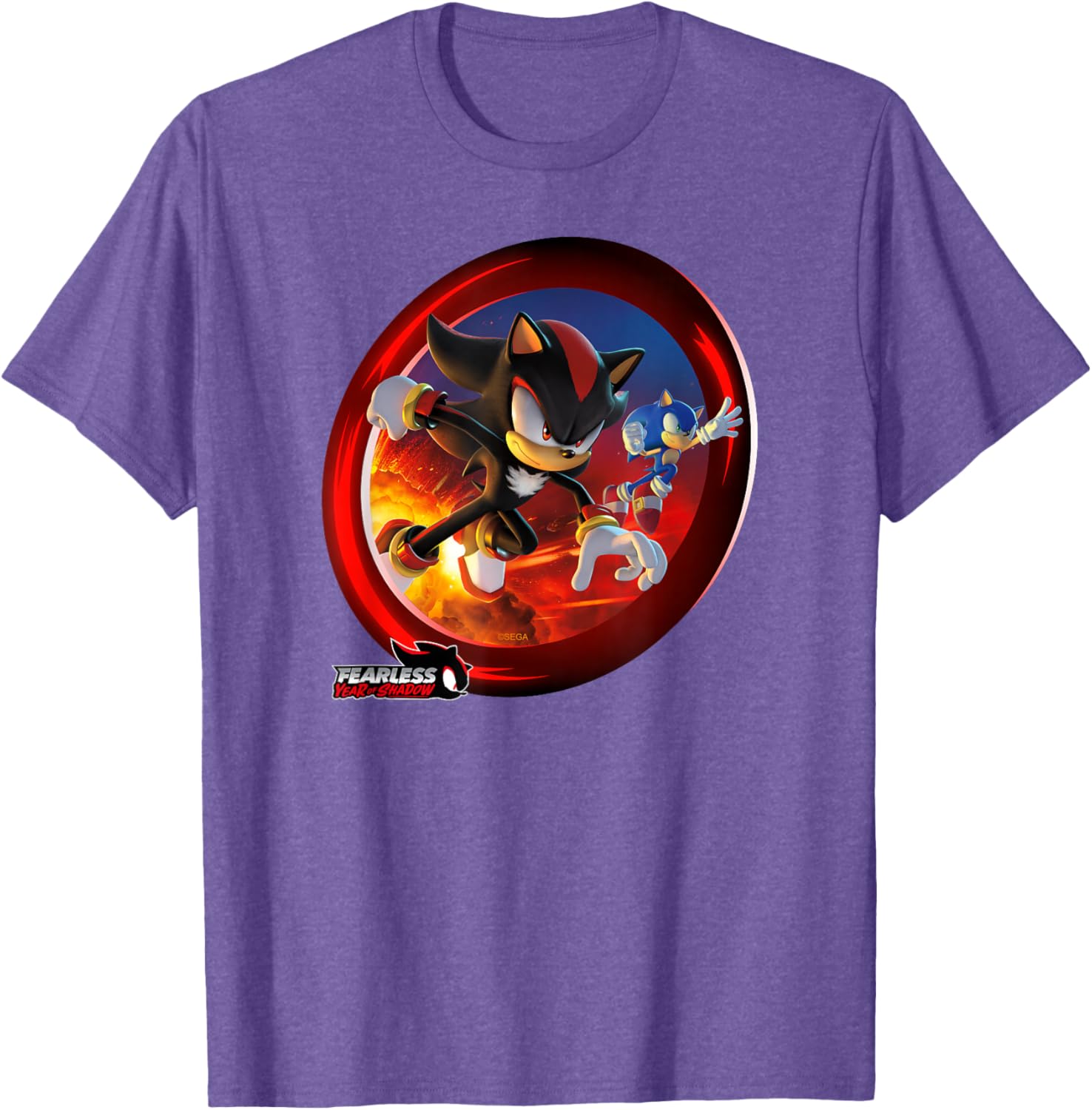 Sonic the Hedgehog Fearless Year of Shadow Graphic T-Shirt for Fans - 4