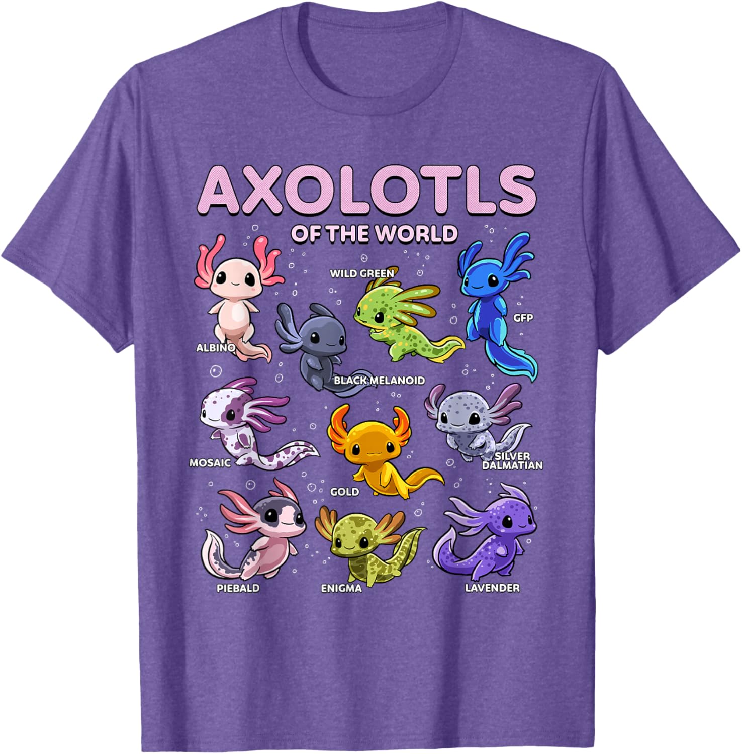 Kawaii Axolotl T-Shirt for Animal Lovers | Cute Axolotls of the World - 18