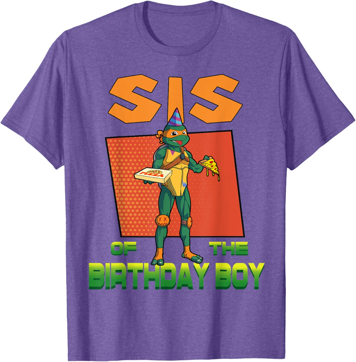 Mademark Teenage Mutant Ninja Turtles Mikey Pizza Birthday Party T-Shirt - 21