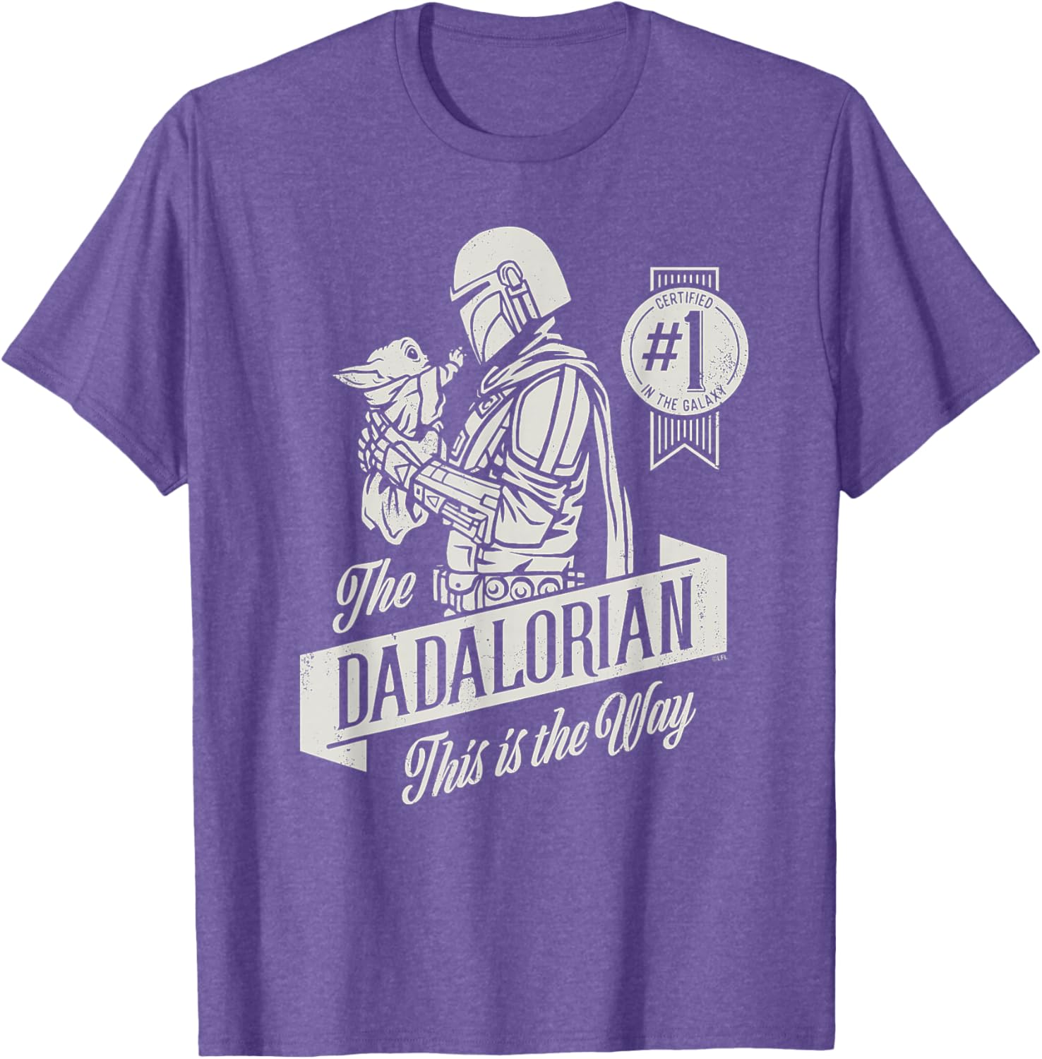 Star Wars Mandalorian Grogu Dadalorian Father's Day T-Shirt for Dads - 9