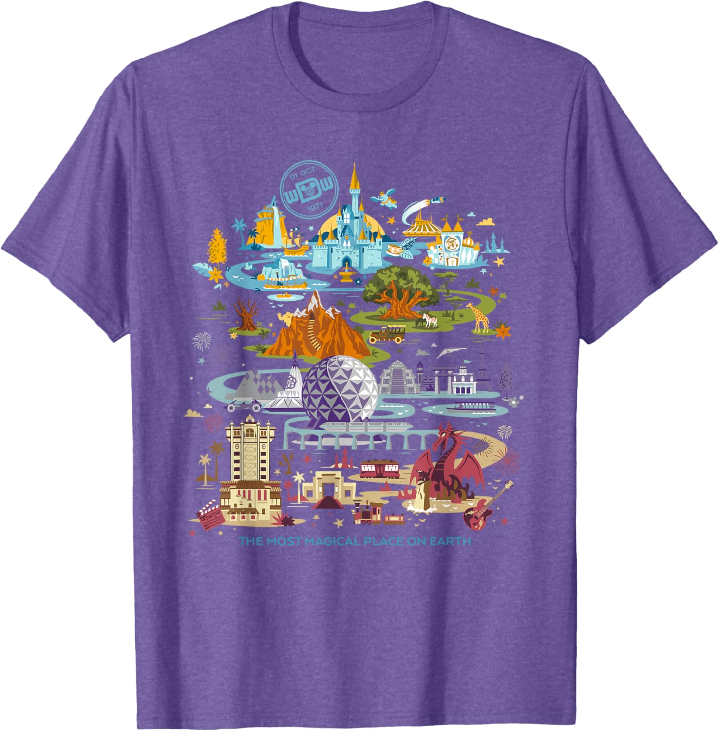 Walt Disney World 50th Anniversary T-Shirt Fun Disney Merchandise - 7