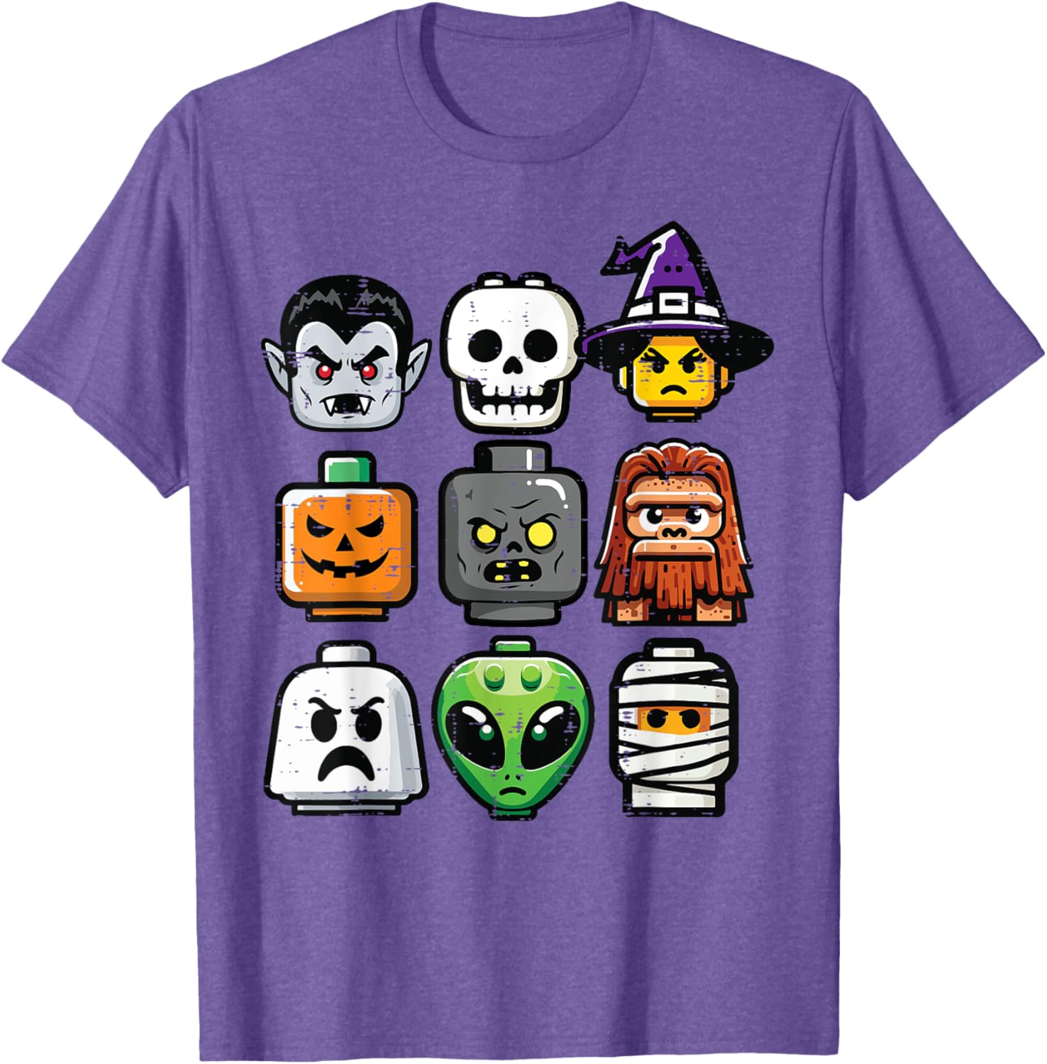 Halloween Pumpkin Ghost Heads T-Shirt for Kids and Boys Costume Fun - 15