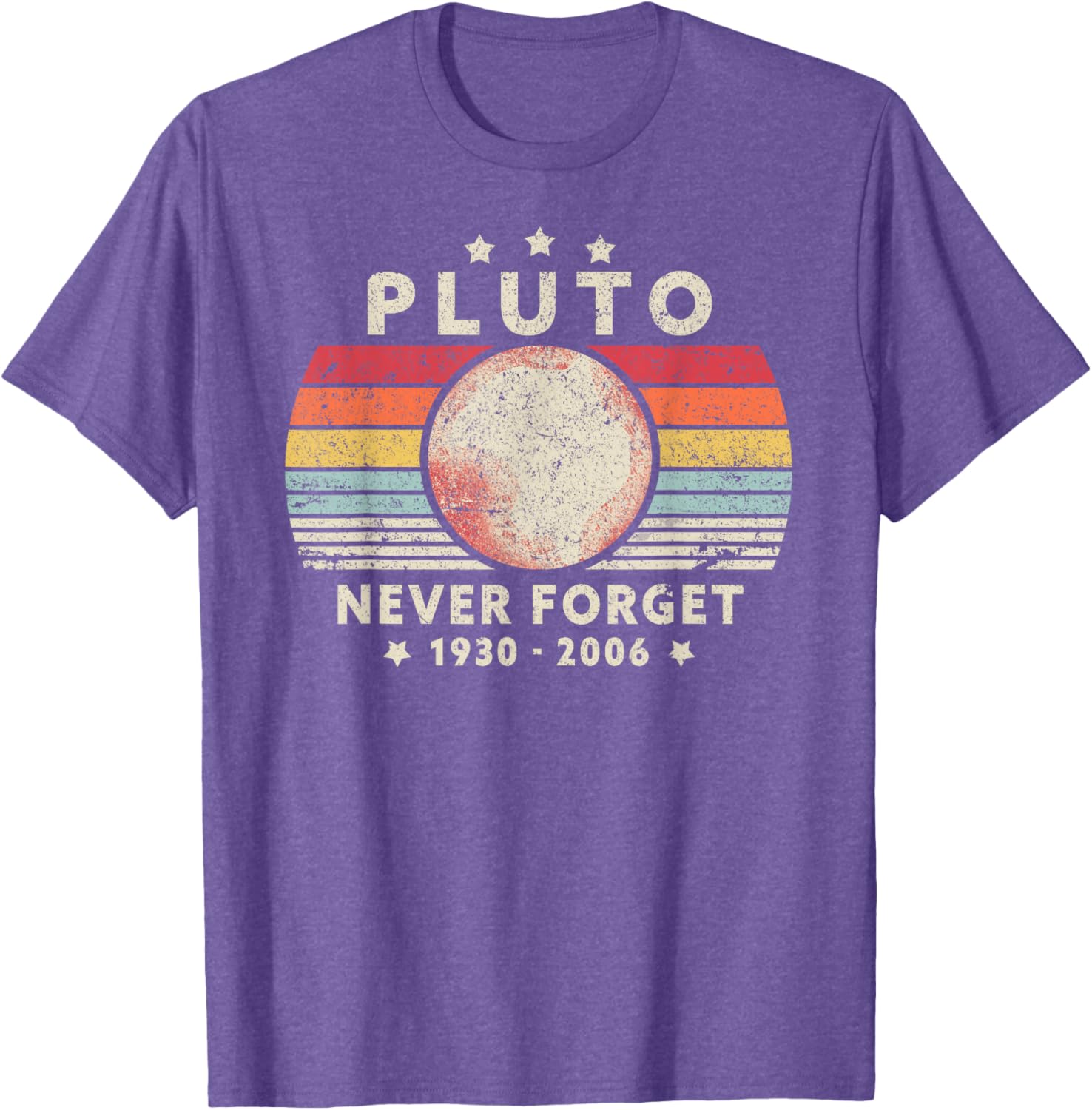 Never Forget Pluto Retro Space Science T-Shirt for Fun Loving Nerds - 11