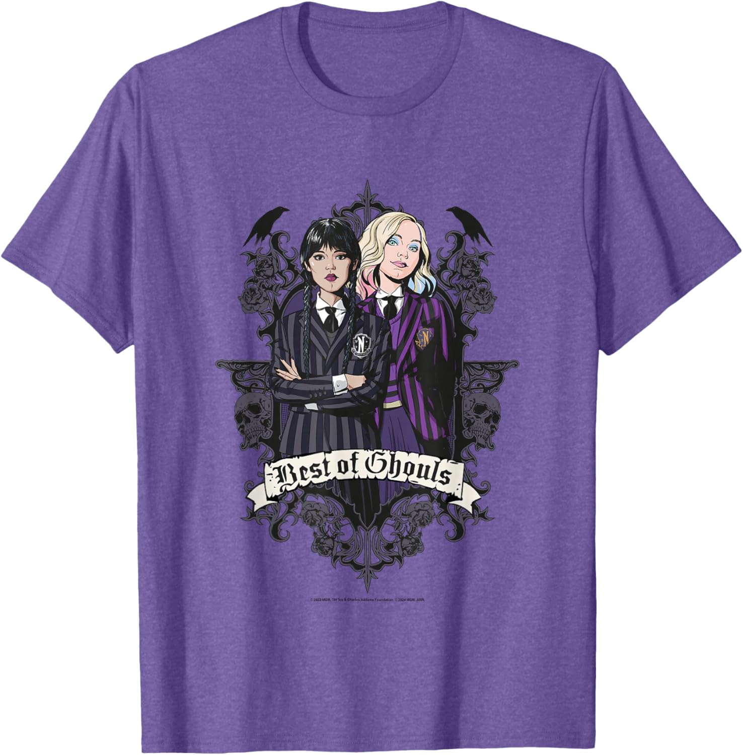 Ghouls Wednesday and Enid T-Shirt for Fans of Wednesday Series - 14