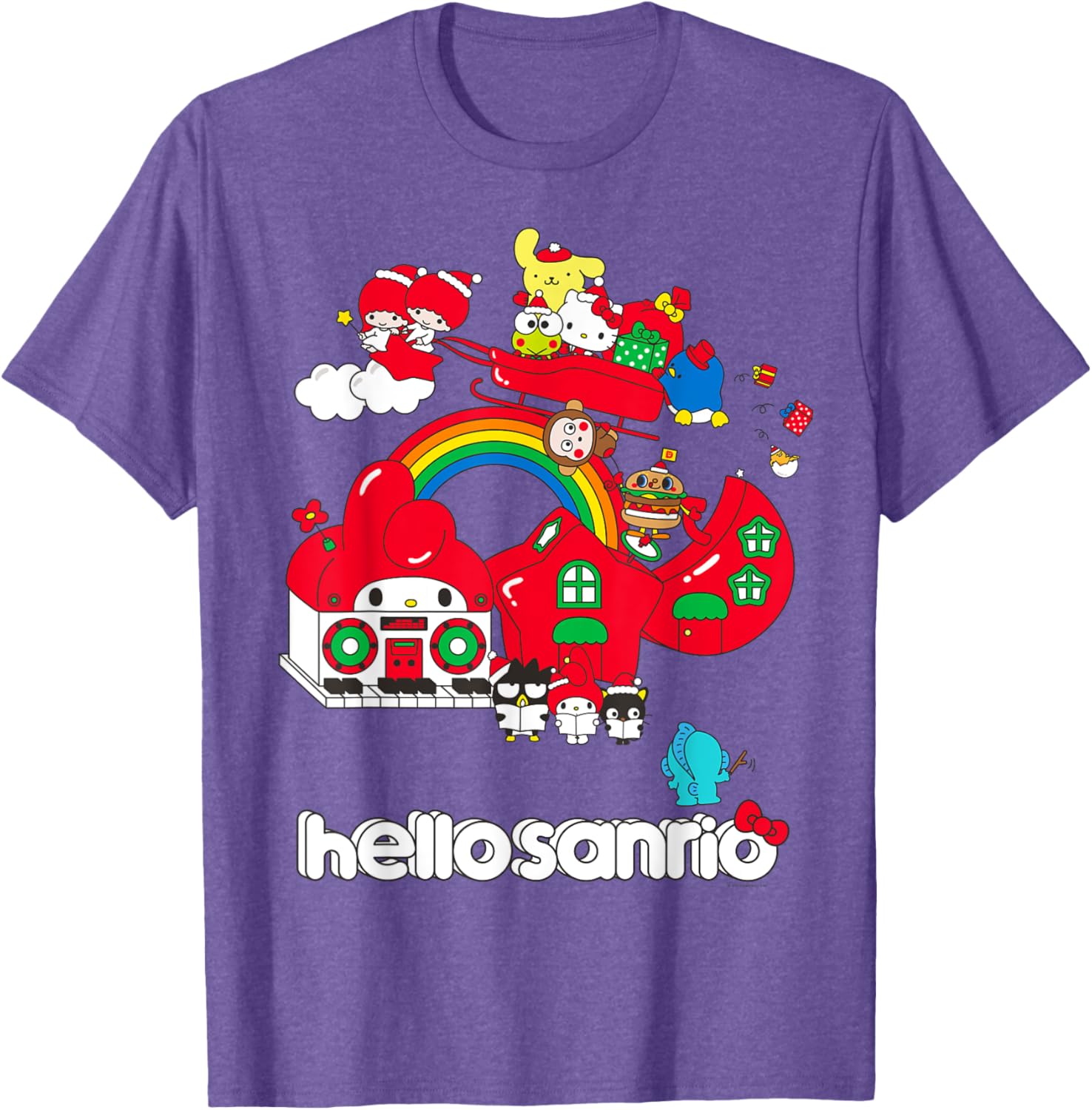 Hello Sanrio Christmas Friends T-Shirt for Holiday Cheer and Fun! - 8