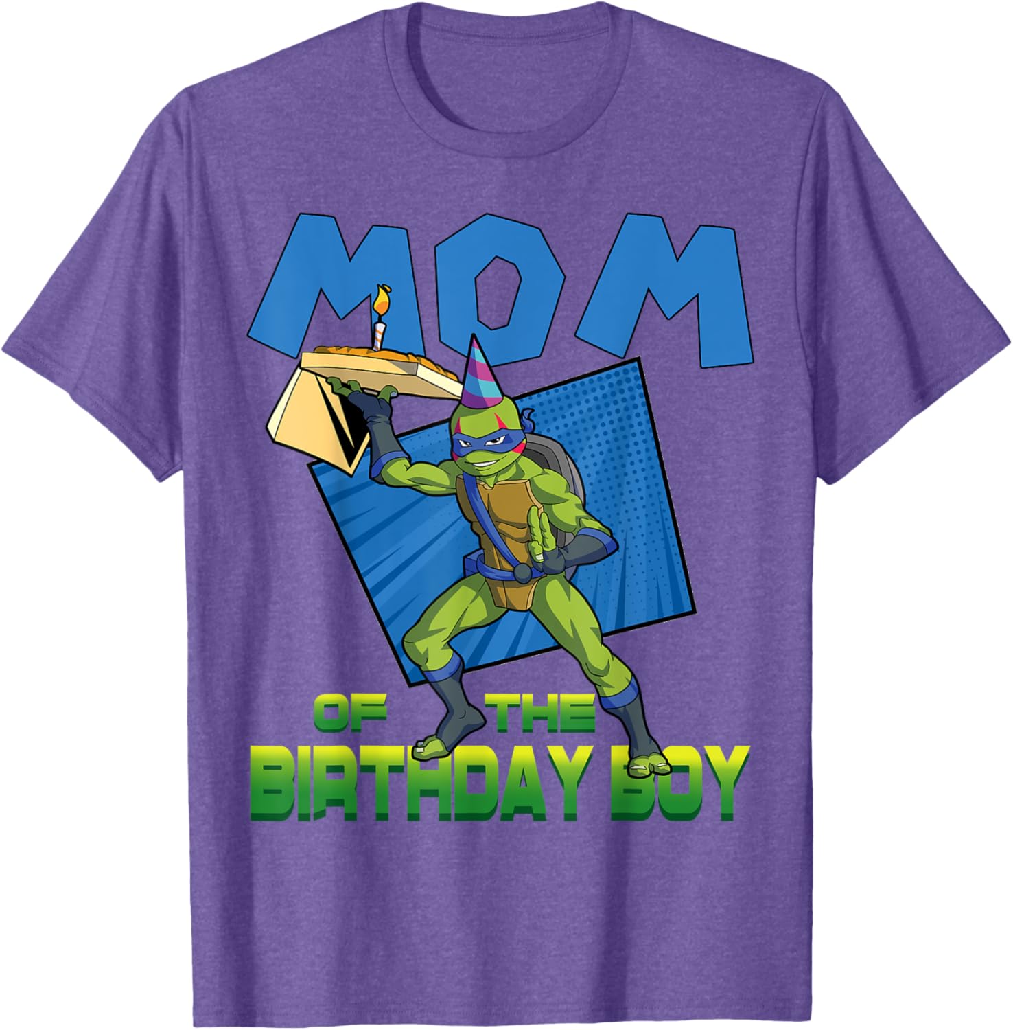 Mademark TMNT Leo Mommy of the Birthday Boy Pizza Party T-Shirt - 4