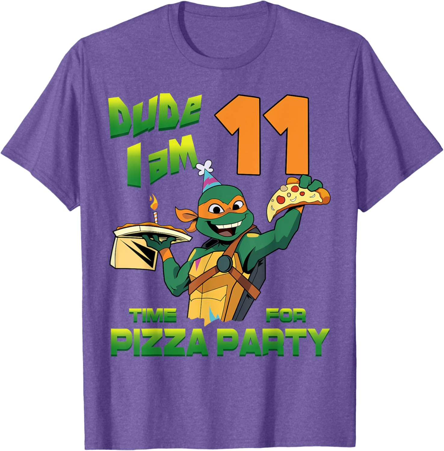 Mademark Teenage Mutant Ninja Turtles Mikey Pizza Birthday T-Shirt - 18