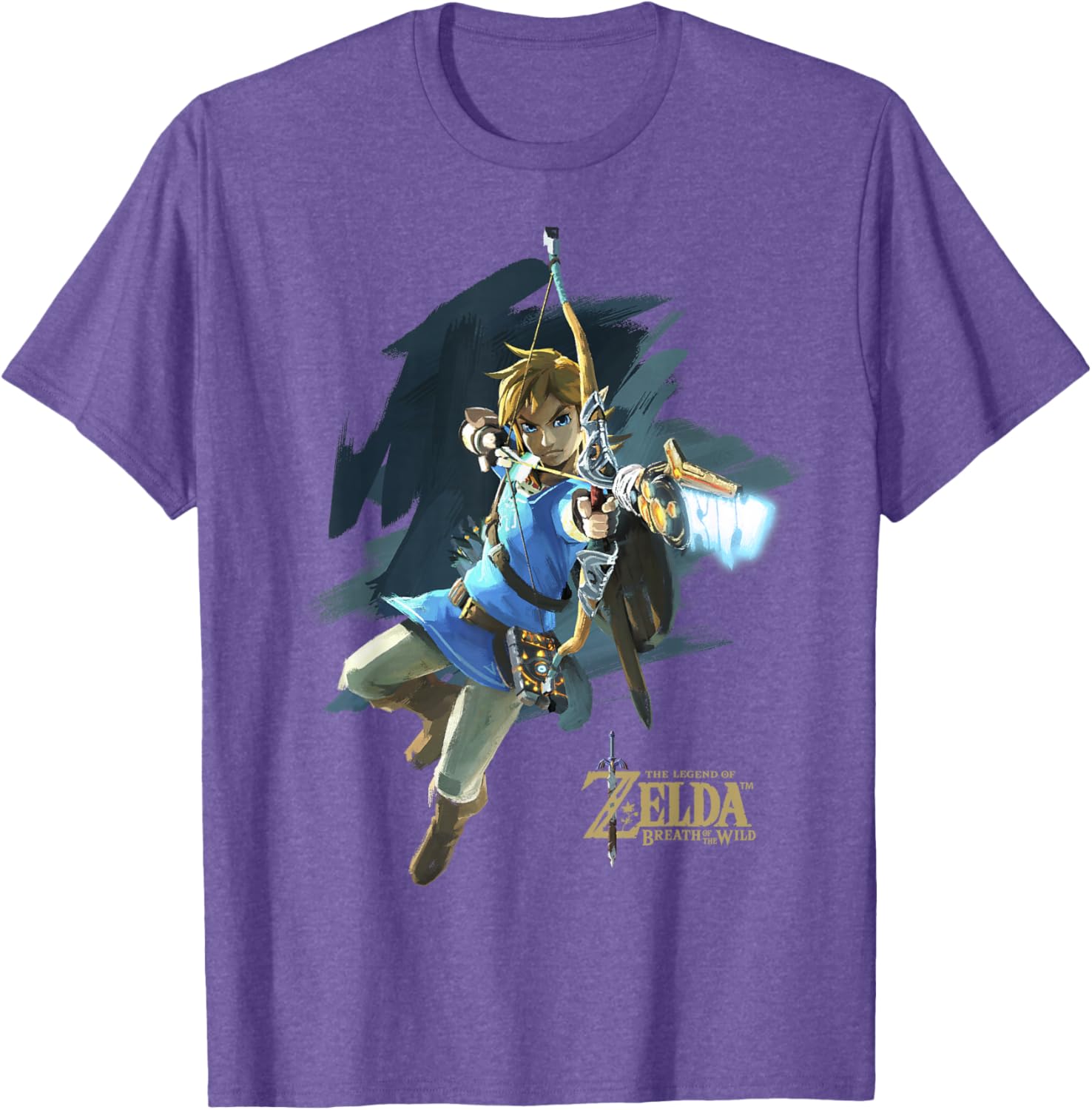 Legend Of Zelda Breath Of The Wild Link Archer Jump Shot T-Shirt - 11