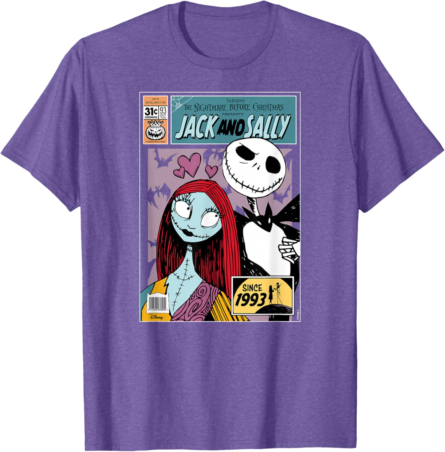 Jack and Sally Nightmare Before Christmas T-Shirt for Fans and Collectors - 3