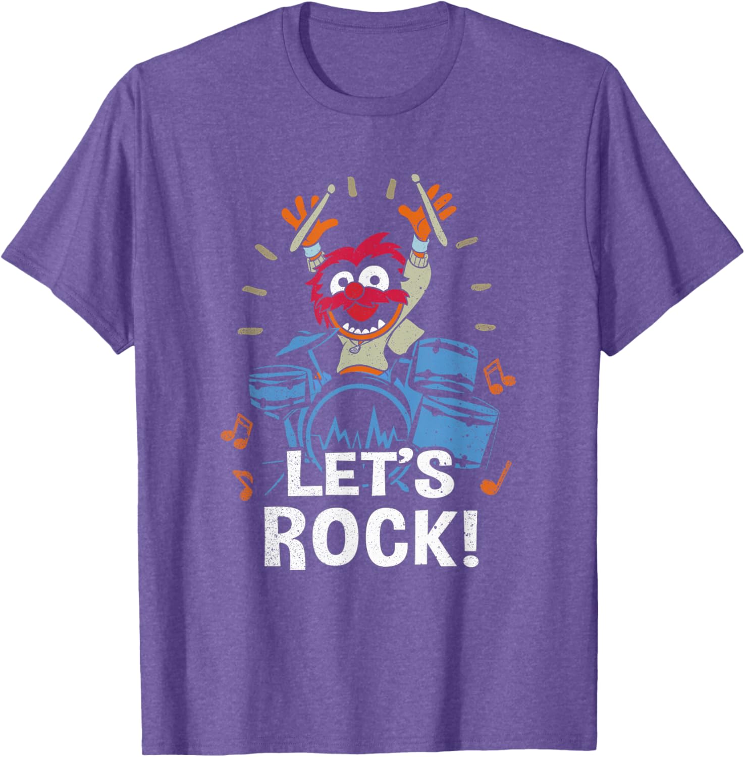 Disney Muppets Animal Let's Rock Distressed Logo T-Shirt for Fans - 4