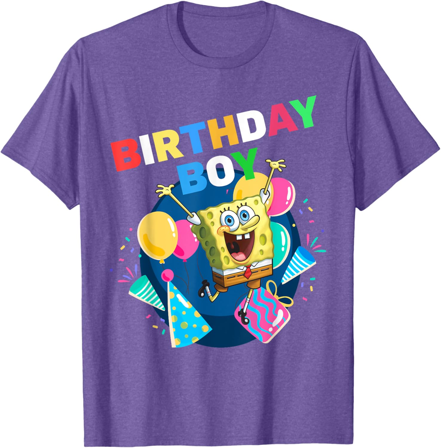 Mademark SpongeBob SquarePants Birthday Boy Celebration T-Shirt for Kids - 17