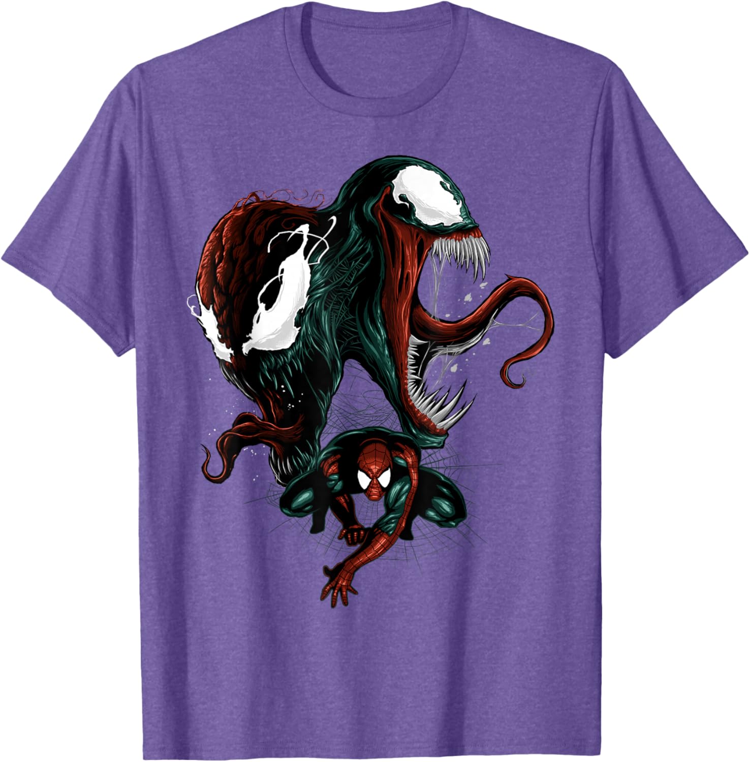 Marvel Spider-Man Venom and Carnage Split Portrait Graphic T-Shirt - 5