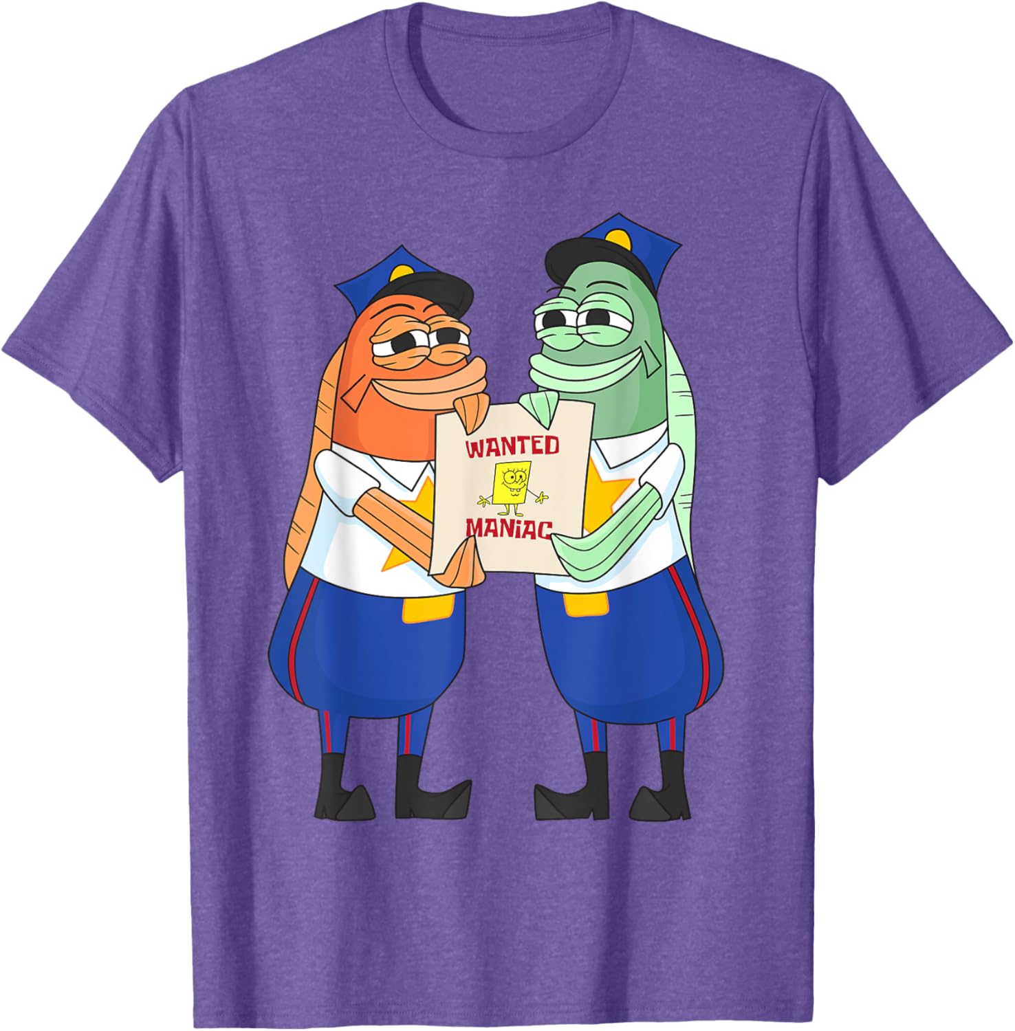 Mademark SpongeBob Wanted Maniac T-Shirt for Fun and Fashion Lovers - 9
