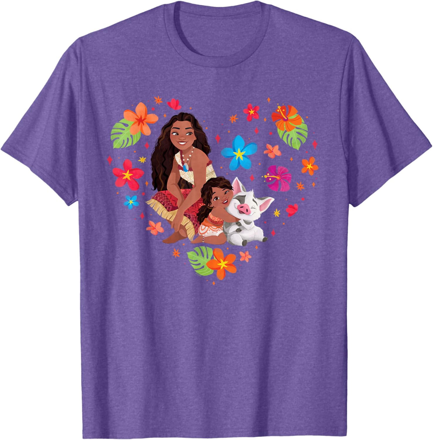 Disney Moana Tropical Heart Sisters T-Shirt with Moana Simea and Pua - 6