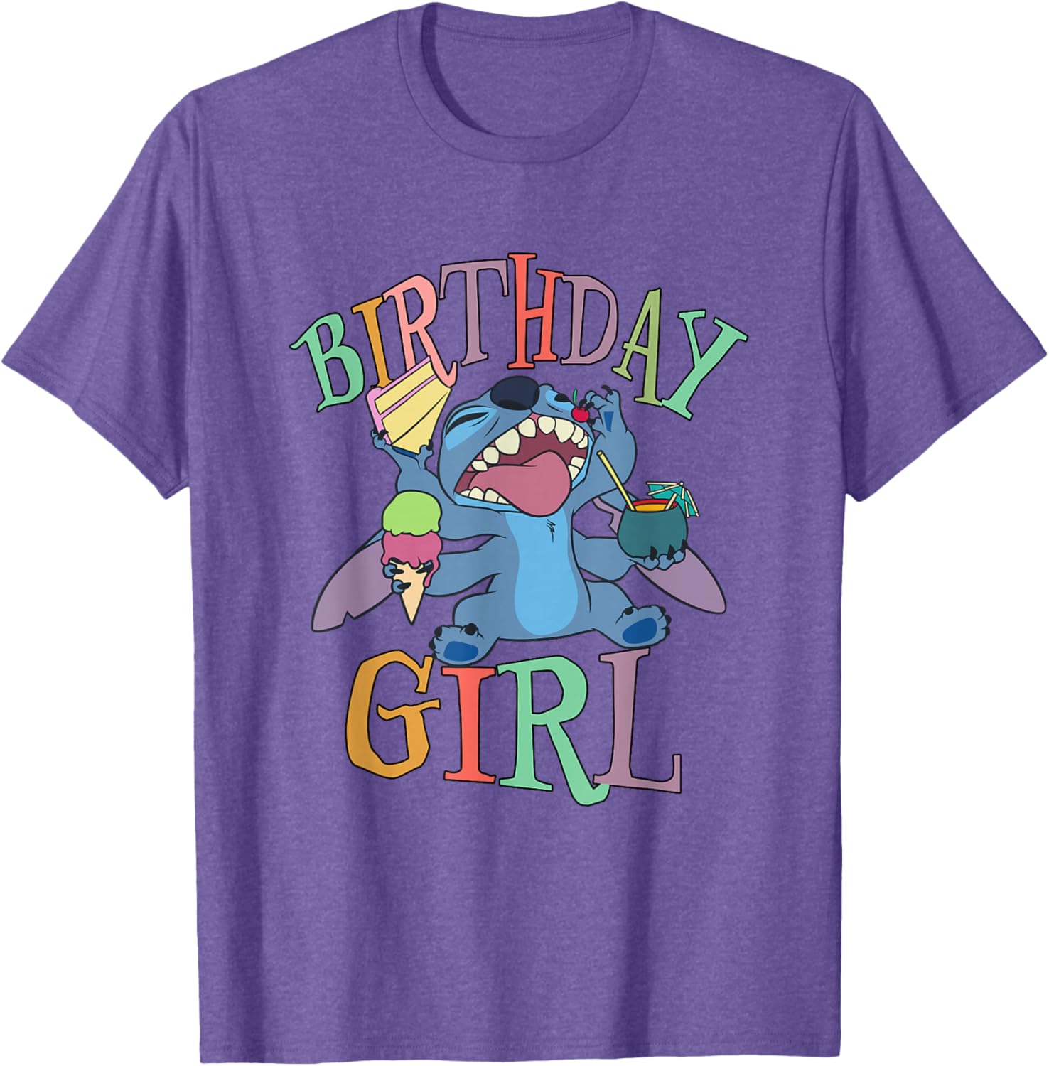 Disney Lilo & Stitch Birthday Girl Retro Stitch T-Shirt for Fun Celebrations - 10