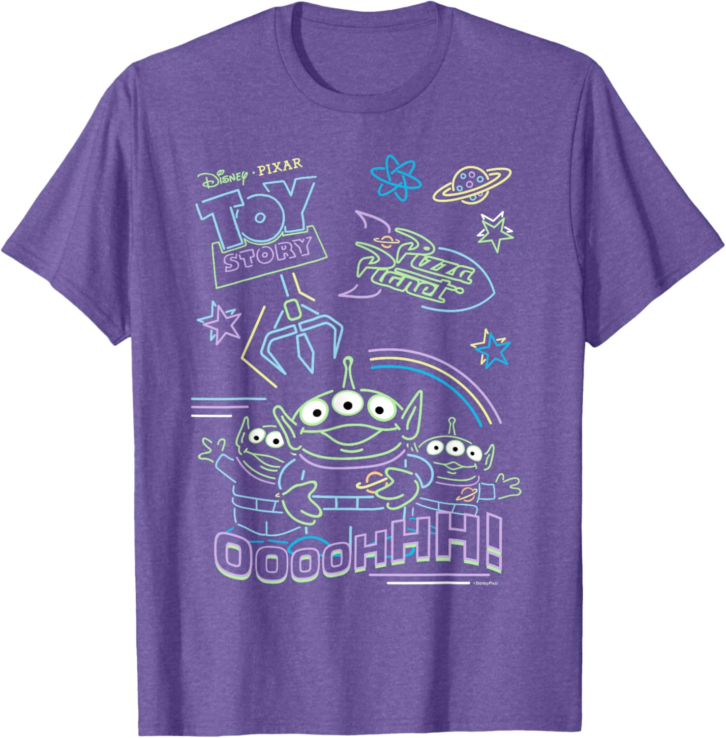 Toy Story Pizza Planet Aliens Neon T-Shirt for Kids and Adults - 9