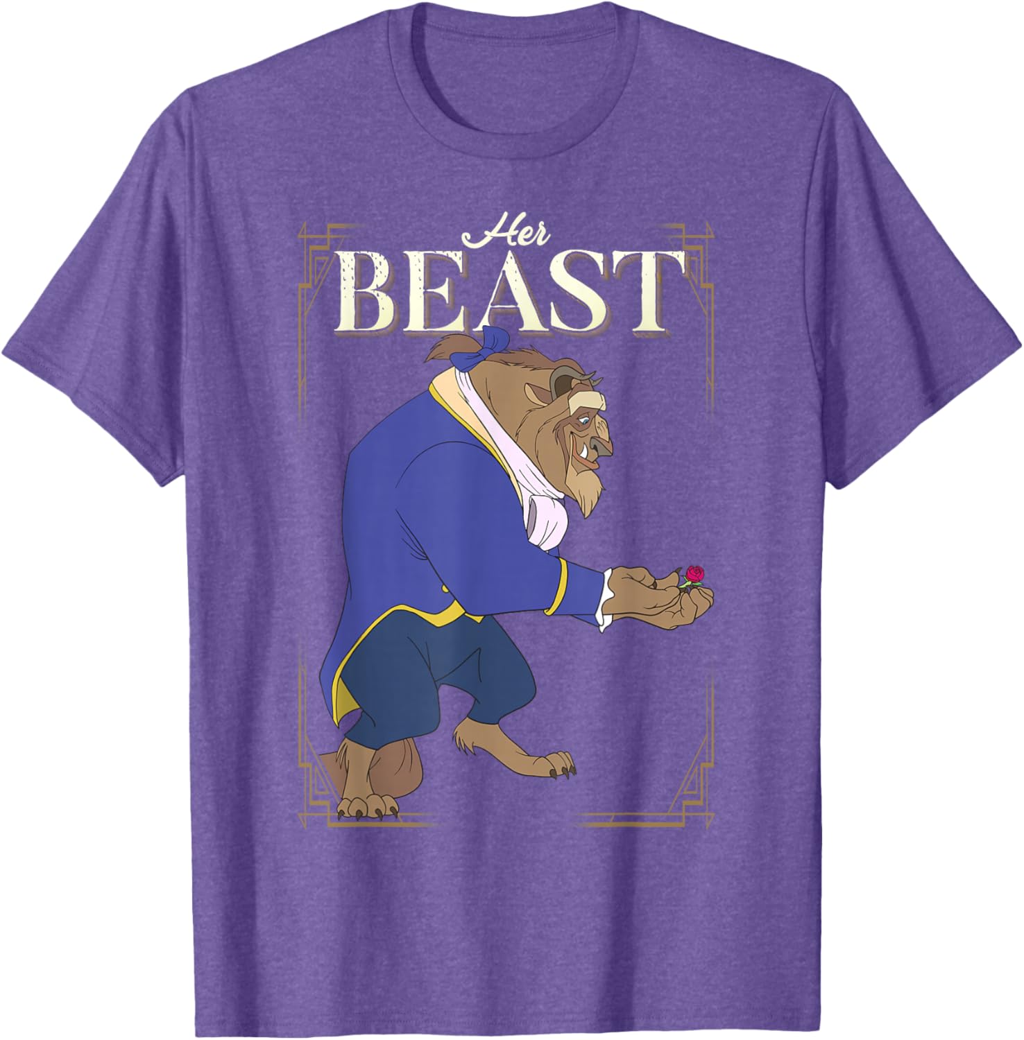 Disney Beauty and the Beast Her Beast Framed Portrait Graphic T-Shirt - 10