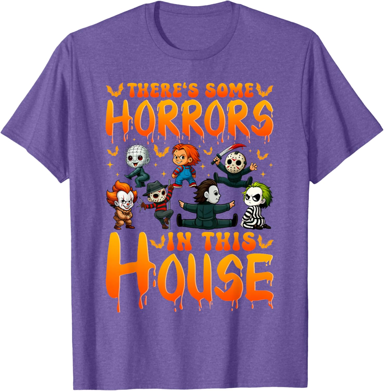 Funny Horror Characters T-Shirt for Spooky Style Lovers - 3