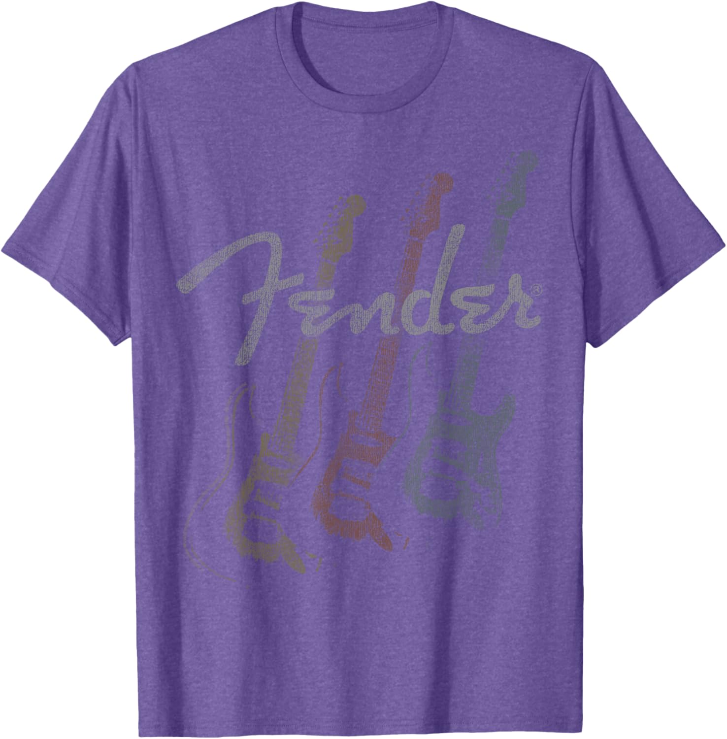 Fender Stacked Logo T-Shirt for Guitar Lovers - Stylish Faded Design - 5