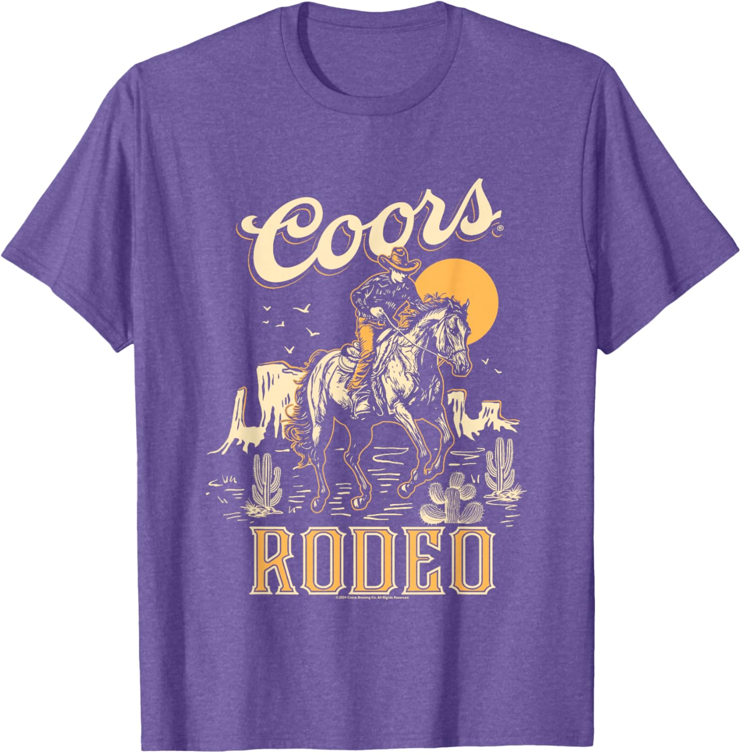 Coors Brewing Company Rodeo Vintage Big Chest Poster T-Shirt for Fans - 10