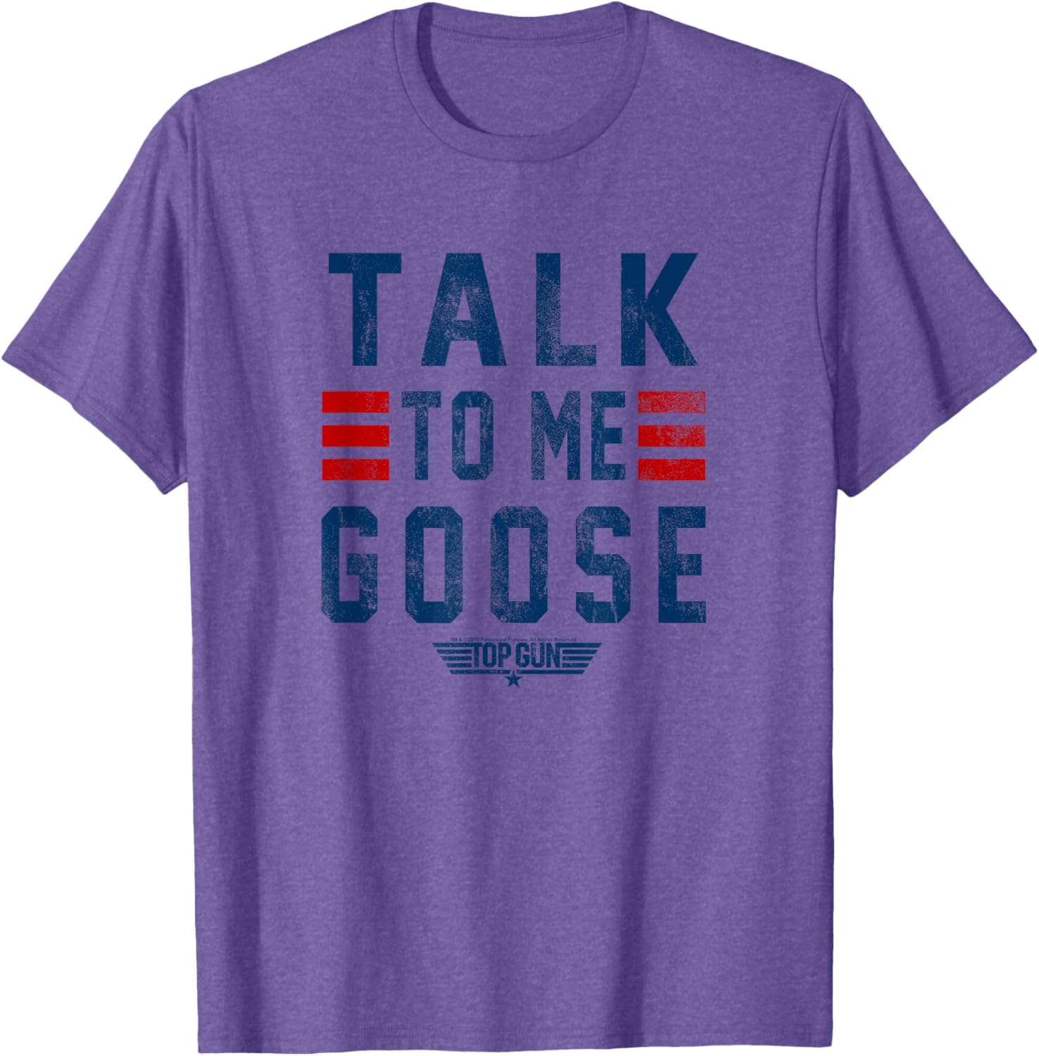 Top Gun Talk To Me Goose Distressed Graphic Short Sleeve T-Shirt - 5