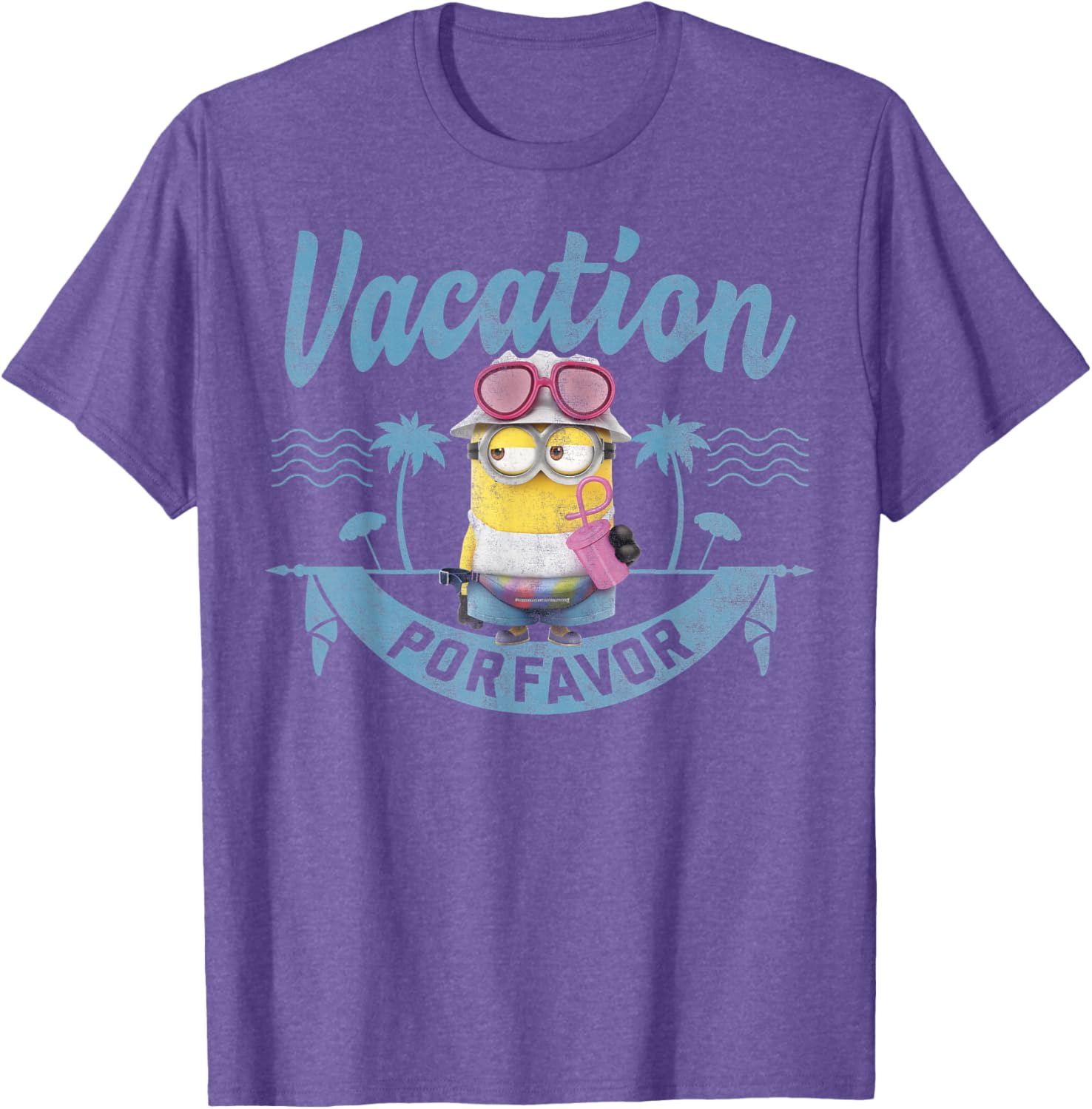 Despicable Me Minions Vacation Por Favor Graphic T-Shirt for Fun Lovers - 7