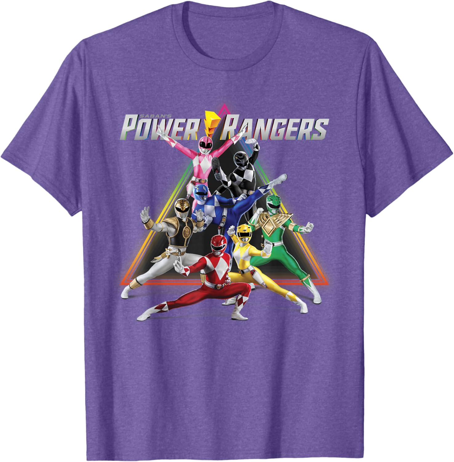 Power Rangers Rainbow Pyramid Retro T-Shirt for Fans and Collectors - 14