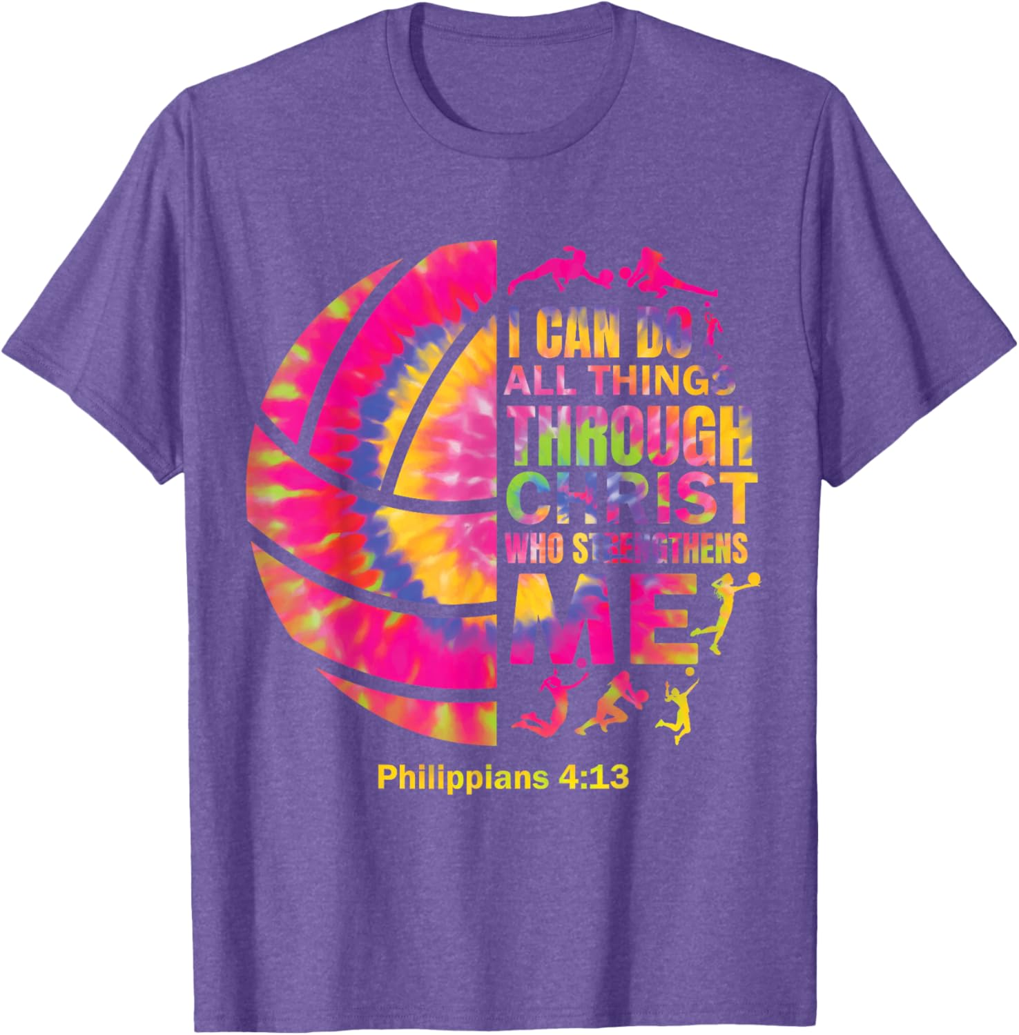 Christian Tie Dye Volleyball T-Shirt for Teen Girls and Women - 6